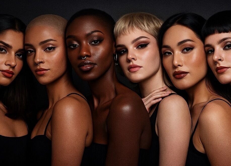 Group of diverse women showcasing beauty at Haus of Ninnah, Leicester, England, GB.