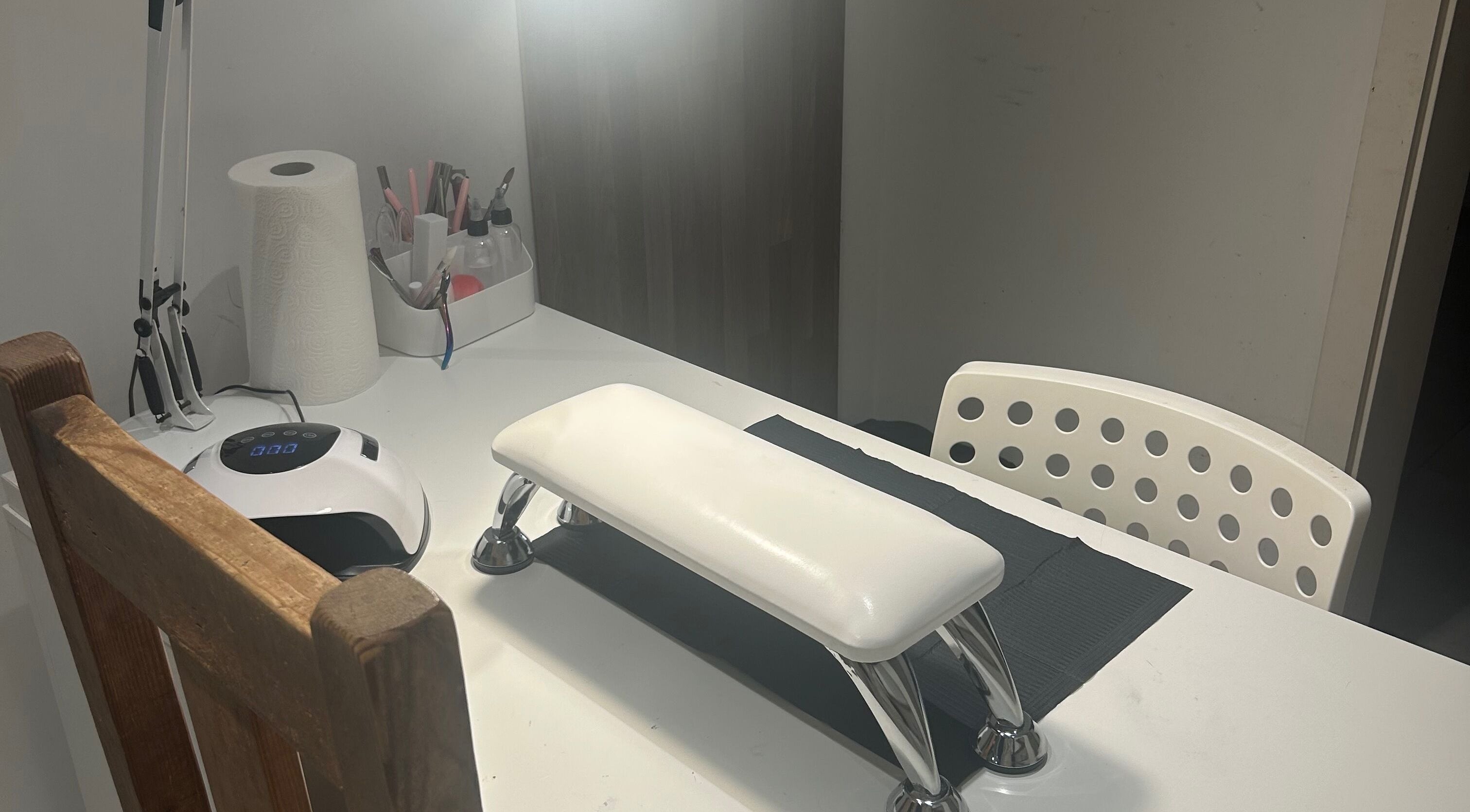 Elegant nail station at nai.lsbyemilia, Saint Kew, England, GB showcasing modern and clean design.