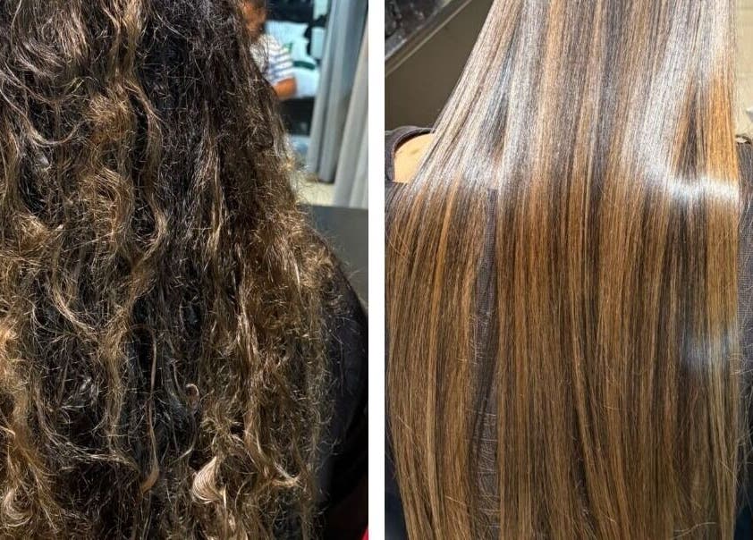 Gloss Lab in Cape Town, Western Cape, ZA: dramatic before and after hair transformation.