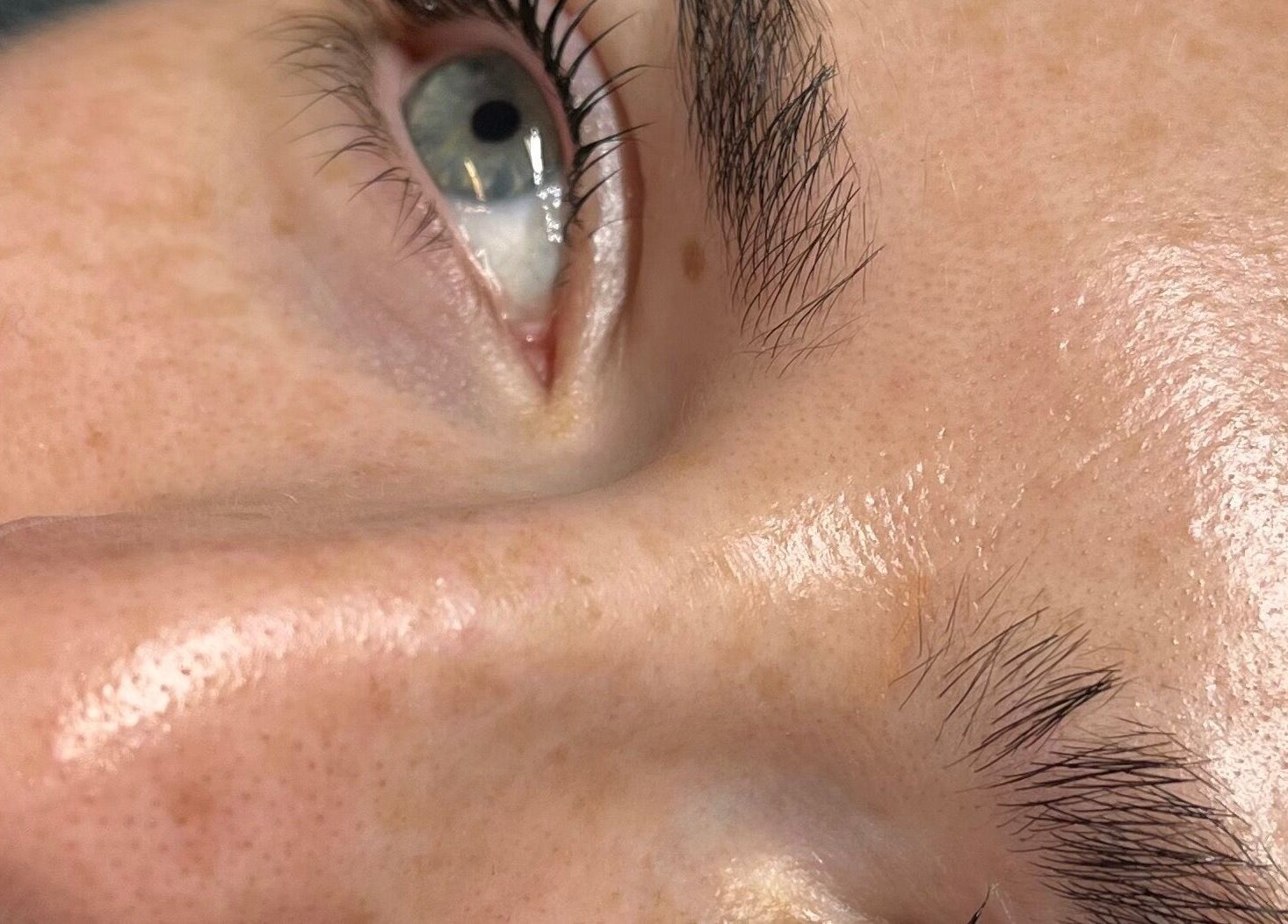 Close-up of eye with full lashes at LashedByGrace, Brighton And Hove, England, GB.