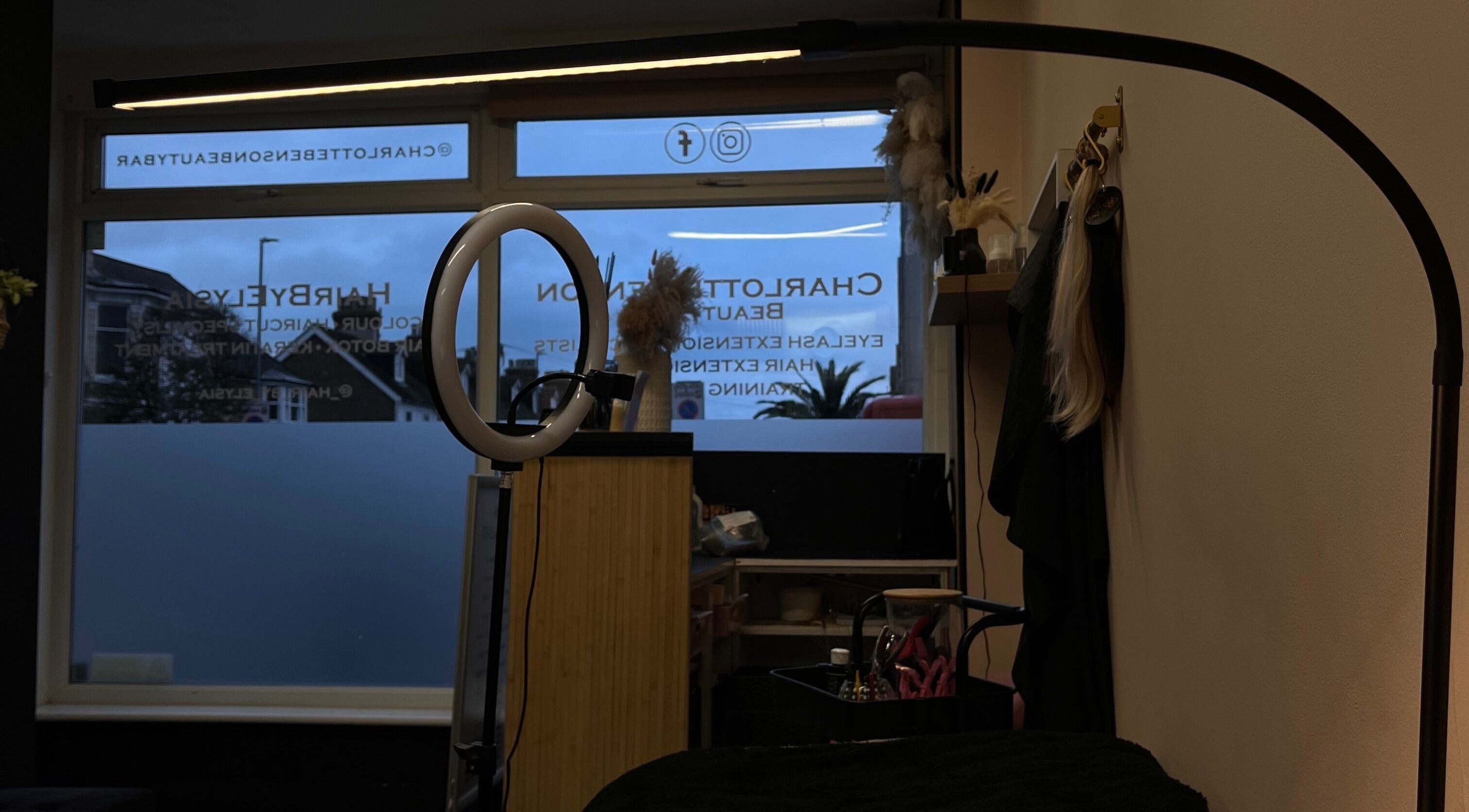 Modern salon interior at LashedByGrace, Brighton And Hove, England, GB, showcasing beauty tools and decor.