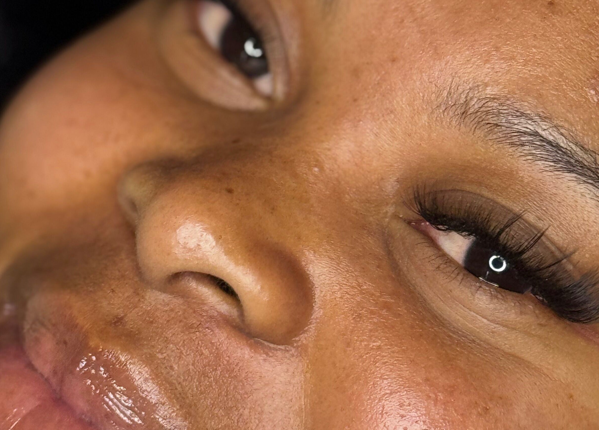 Close-up of eyelash extensions at Lash_Lyfe in Kempton Park, Gauteng, ZA showcasing expert beauty services.