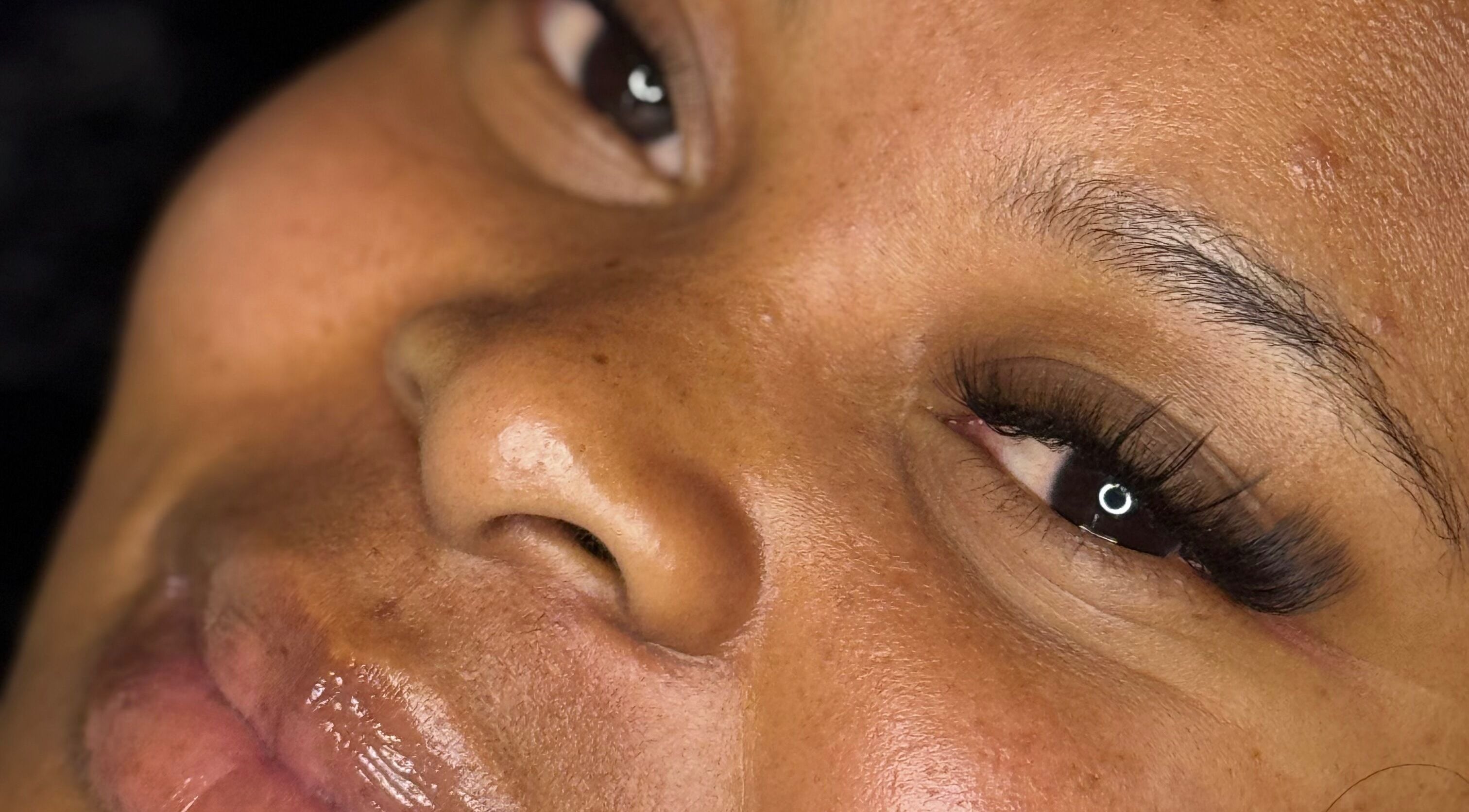 Close-up of eyelash extensions at Lash_Lyfe in Kempton Park, Gauteng, ZA showcasing expert beauty services.