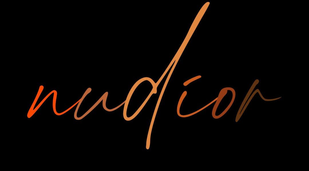 nudíor logo in stylish font on black background, Bridgetown, Saint Michael, BB.