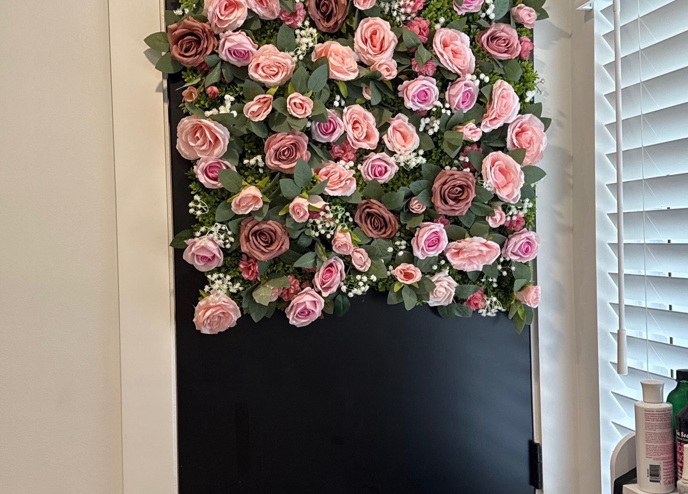 Elegant floral wall decor at Yanet Nail Studio, West Palm Beach, Florida, US enhancing the serene ambiance.