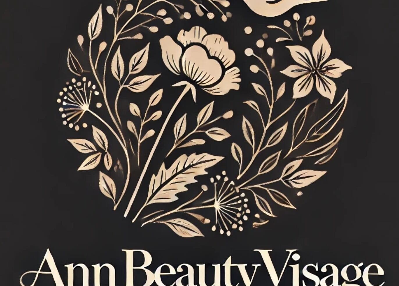 Logo floral élégant d'Annbeauty Visage, Le Havre, Normandie, FR.