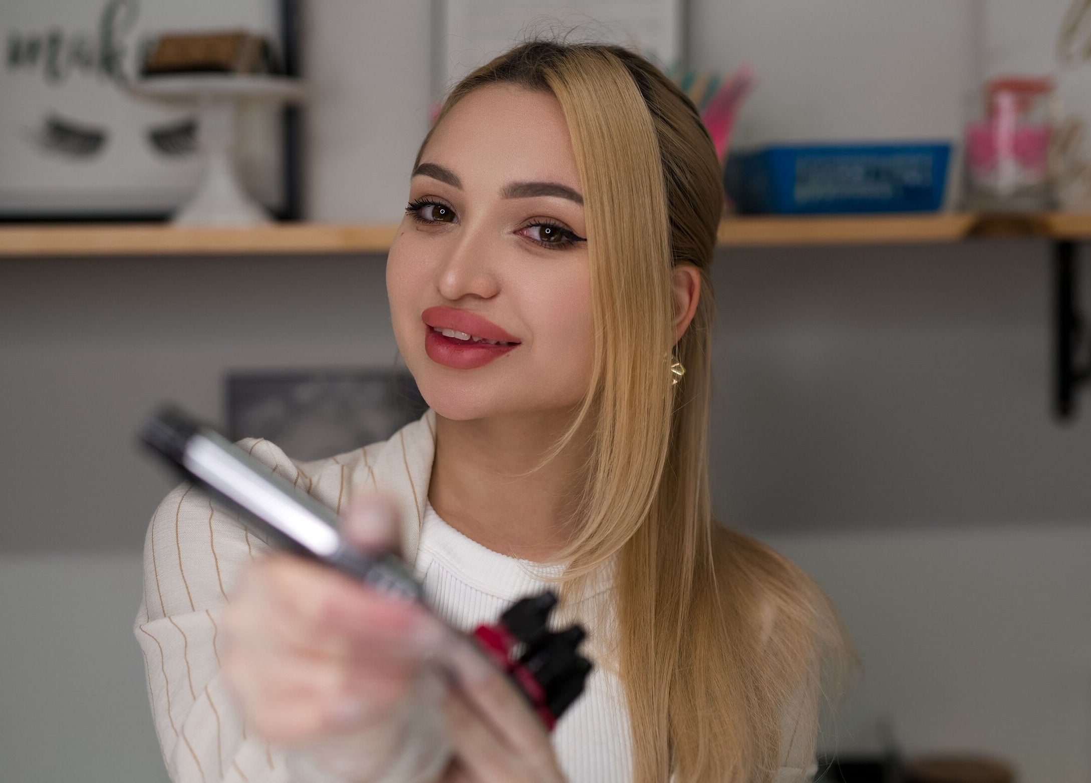 Nail artist at Alisha Ink Nails in Palm Harbor, Florida, offering professional beauty services.