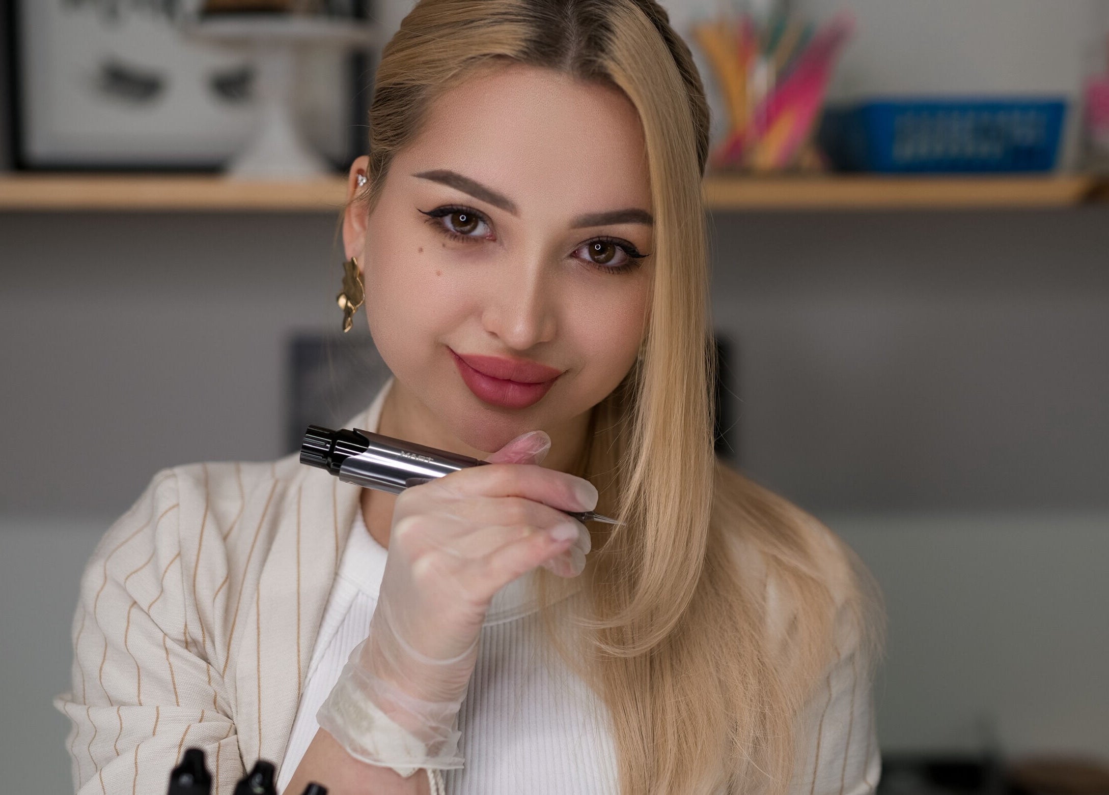 Expert nail artist at Alisha Ink Nails in Palm Harbor, Florida preparing for a detailed session.