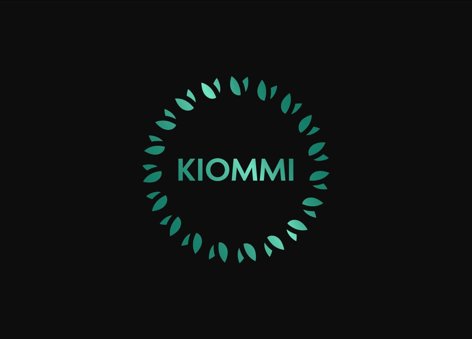Elegant logo of KIOMMI ltd with circular leaf design in Lagos, Lagos, NG.