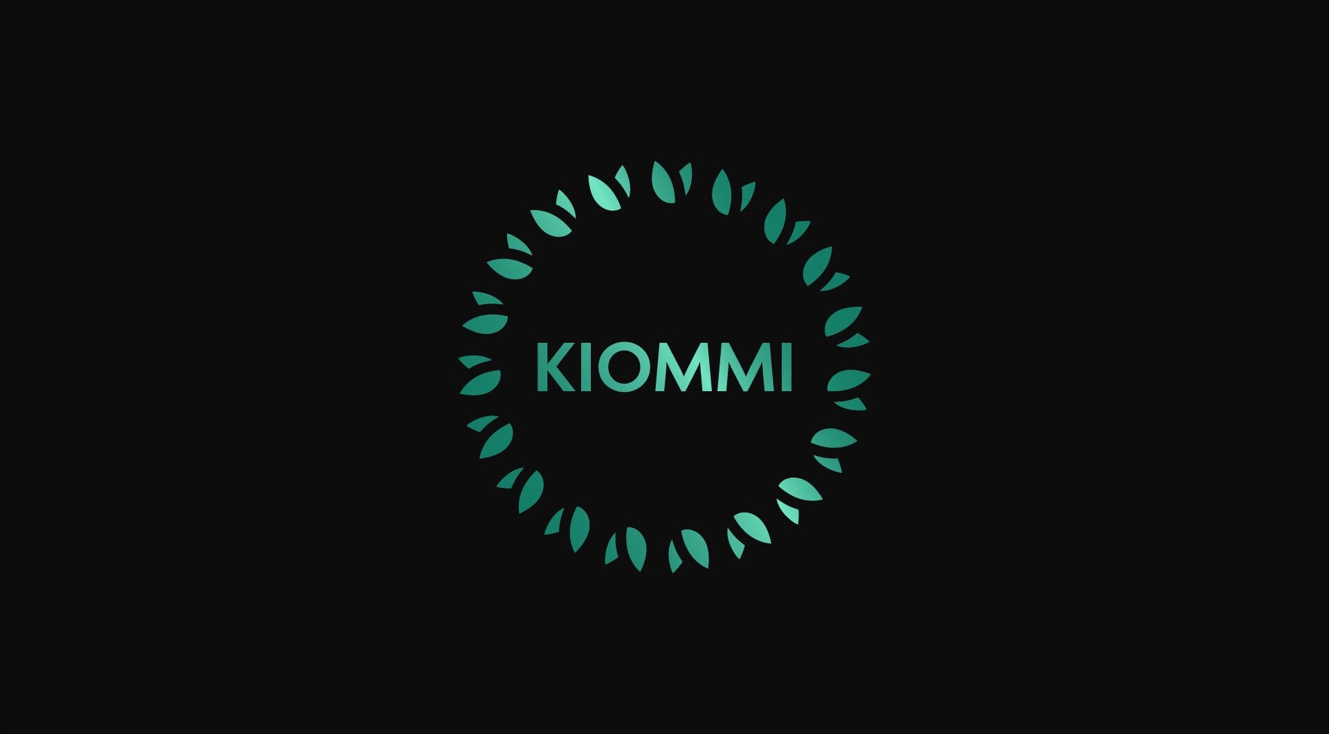 Elegant logo of KIOMMI ltd with circular leaf design in Lagos, Lagos, NG.