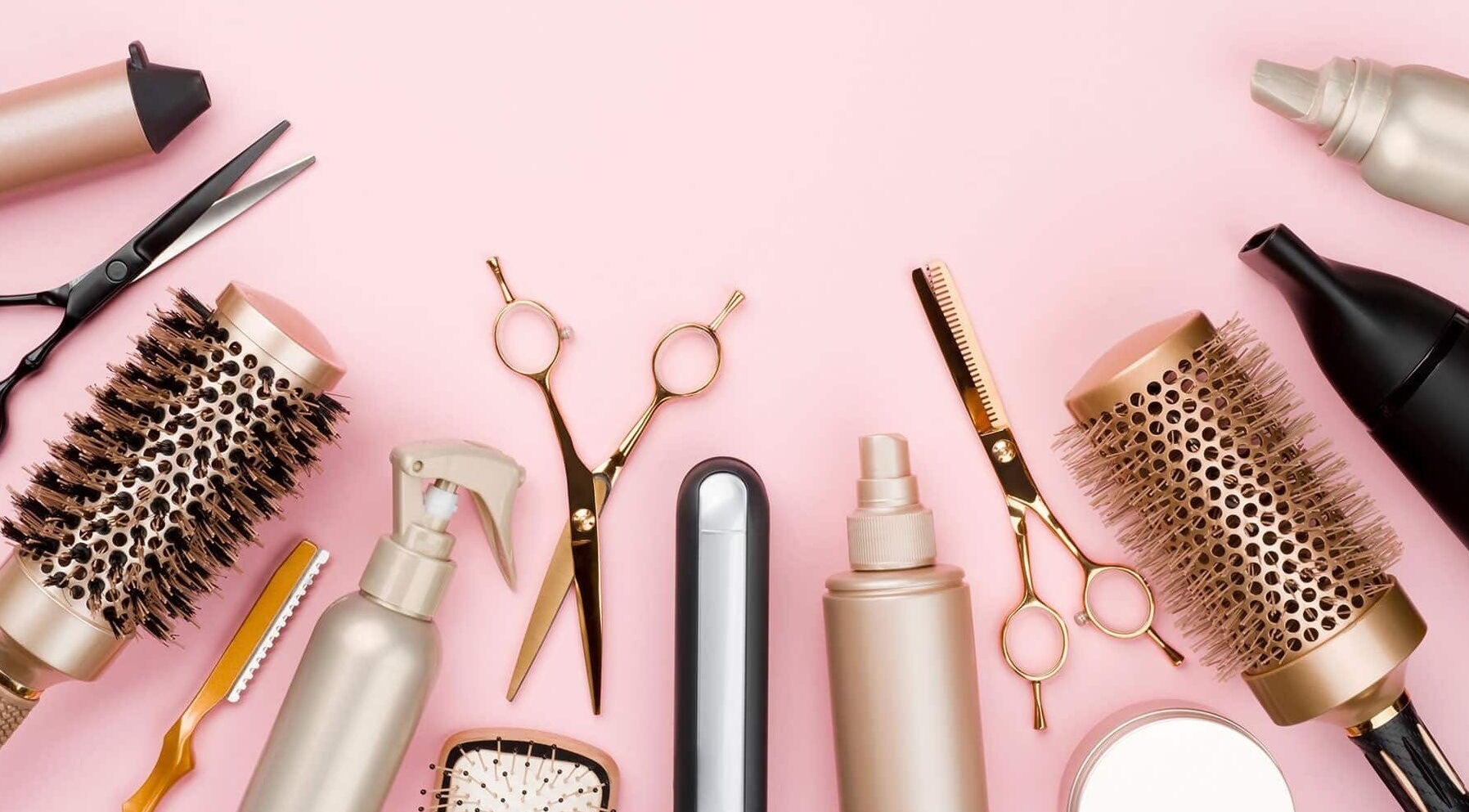 Hair styling tools at Hair by Jenna, Jacksonville, Florida, US. Perfect for a salon experience.