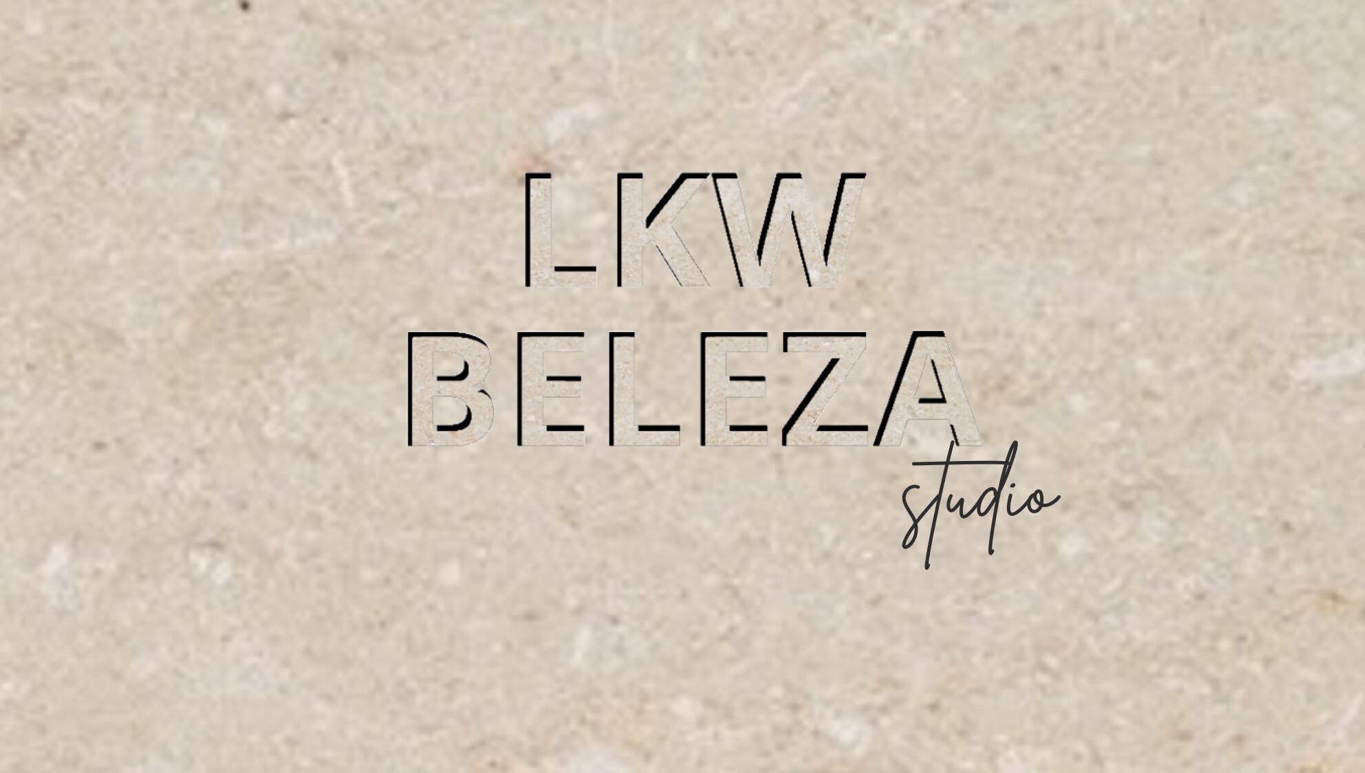 Logo moderne de LKW beleza à Trappes, Île-de-France, FR sur fond texturé beige.