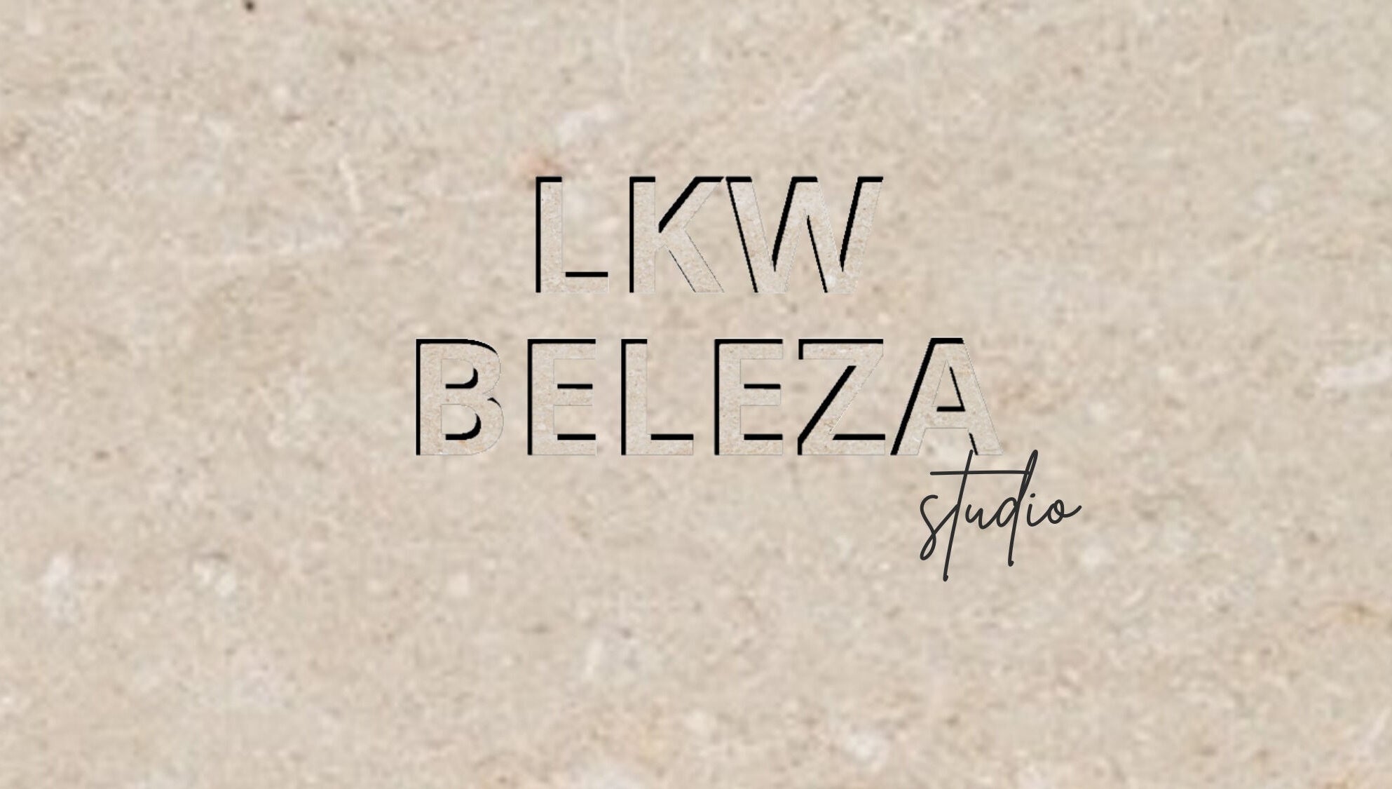 Logo moderne de LKW beleza à Trappes, Île-de-France, FR sur fond texturé beige.