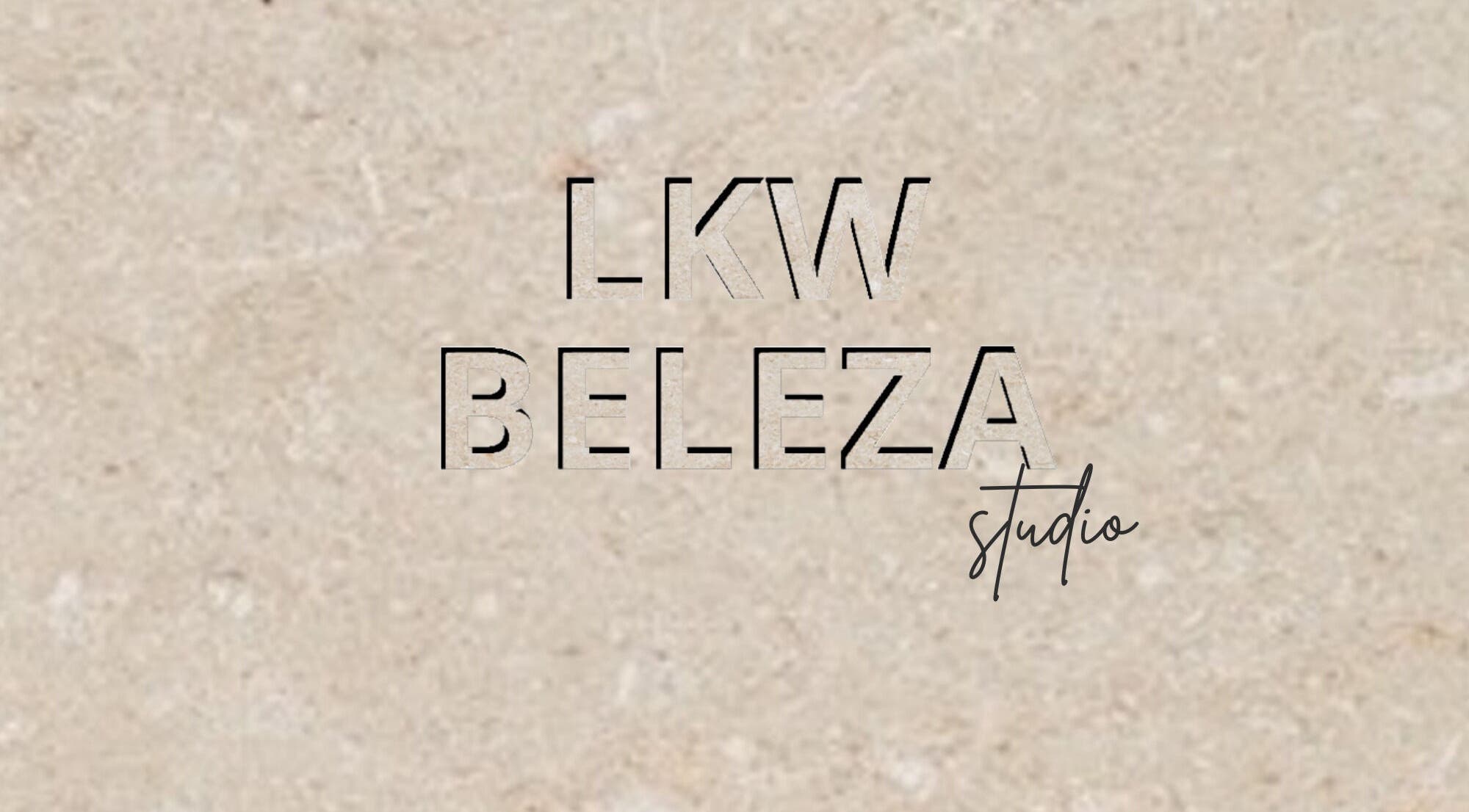 Logo moderne de LKW beleza à Trappes, Île-de-France, FR sur fond texturé beige.