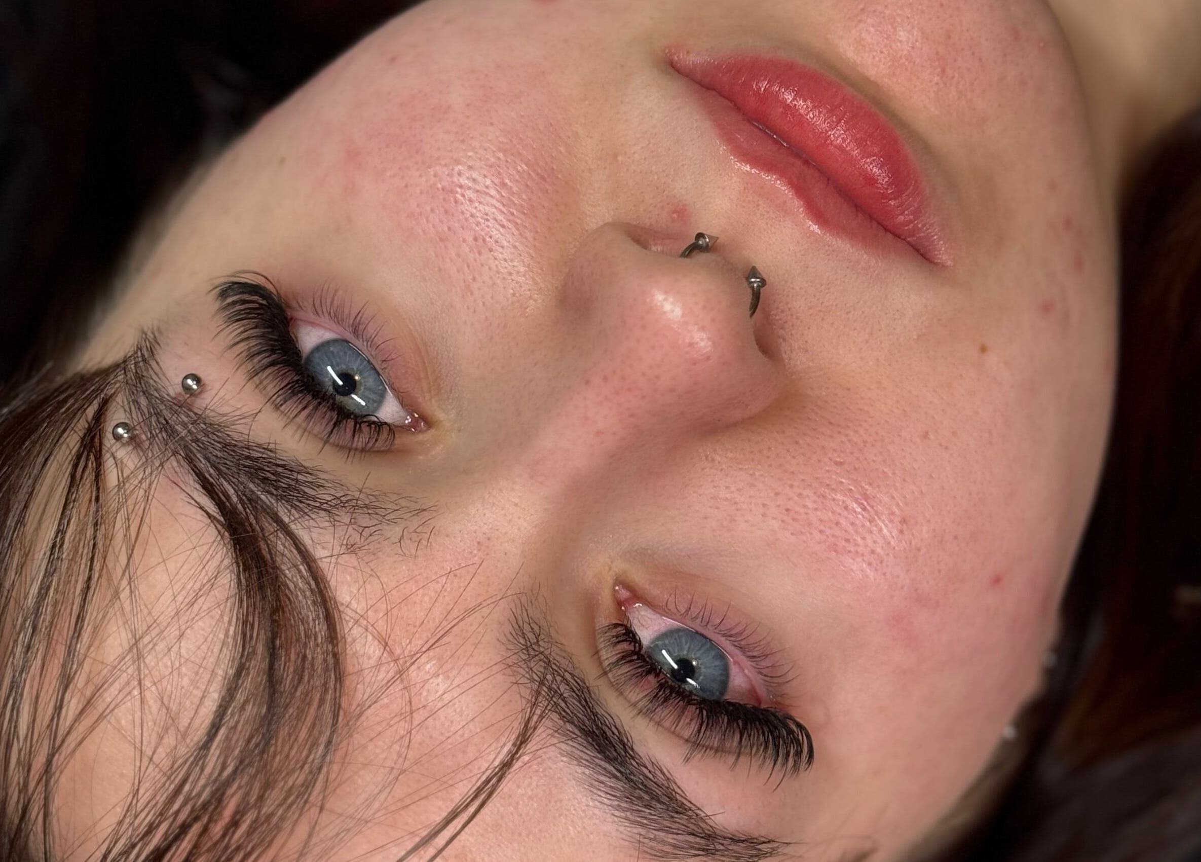 Close-up of elegant piercing at Chunni, Stockport, England, GB, showcasing artistry and detail.