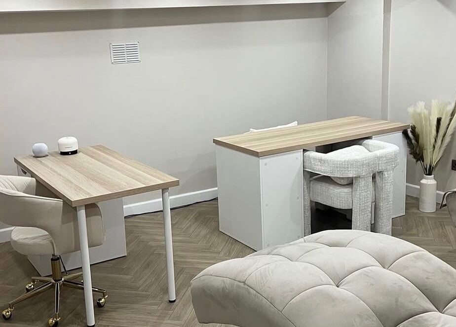 Modern manicure stations at Alder Hills- Essence of Beauty, Poole, England, GB.
