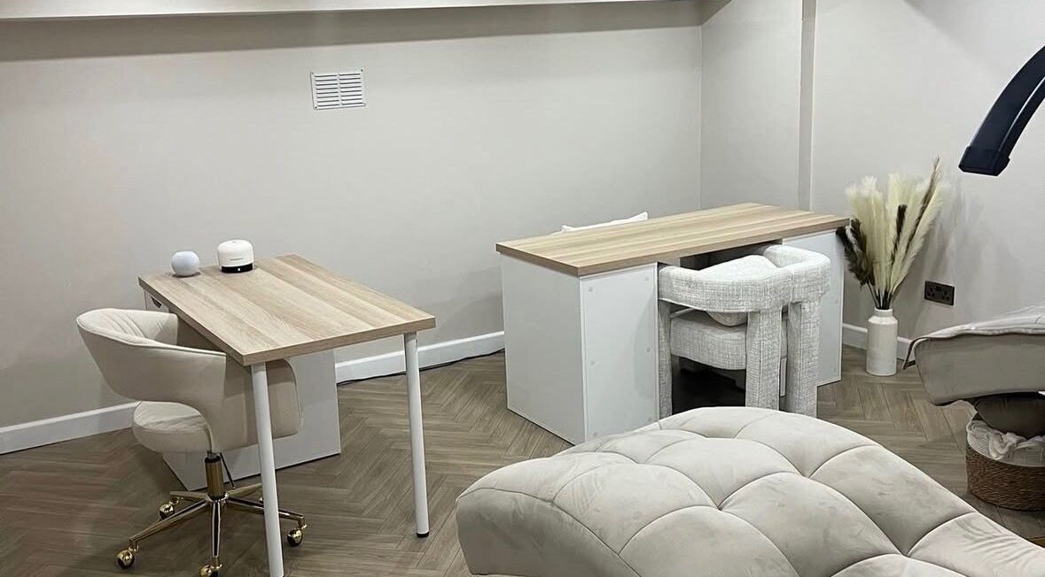 Modern manicure stations at Alder Hills- Essence of Beauty, Poole, England, GB.