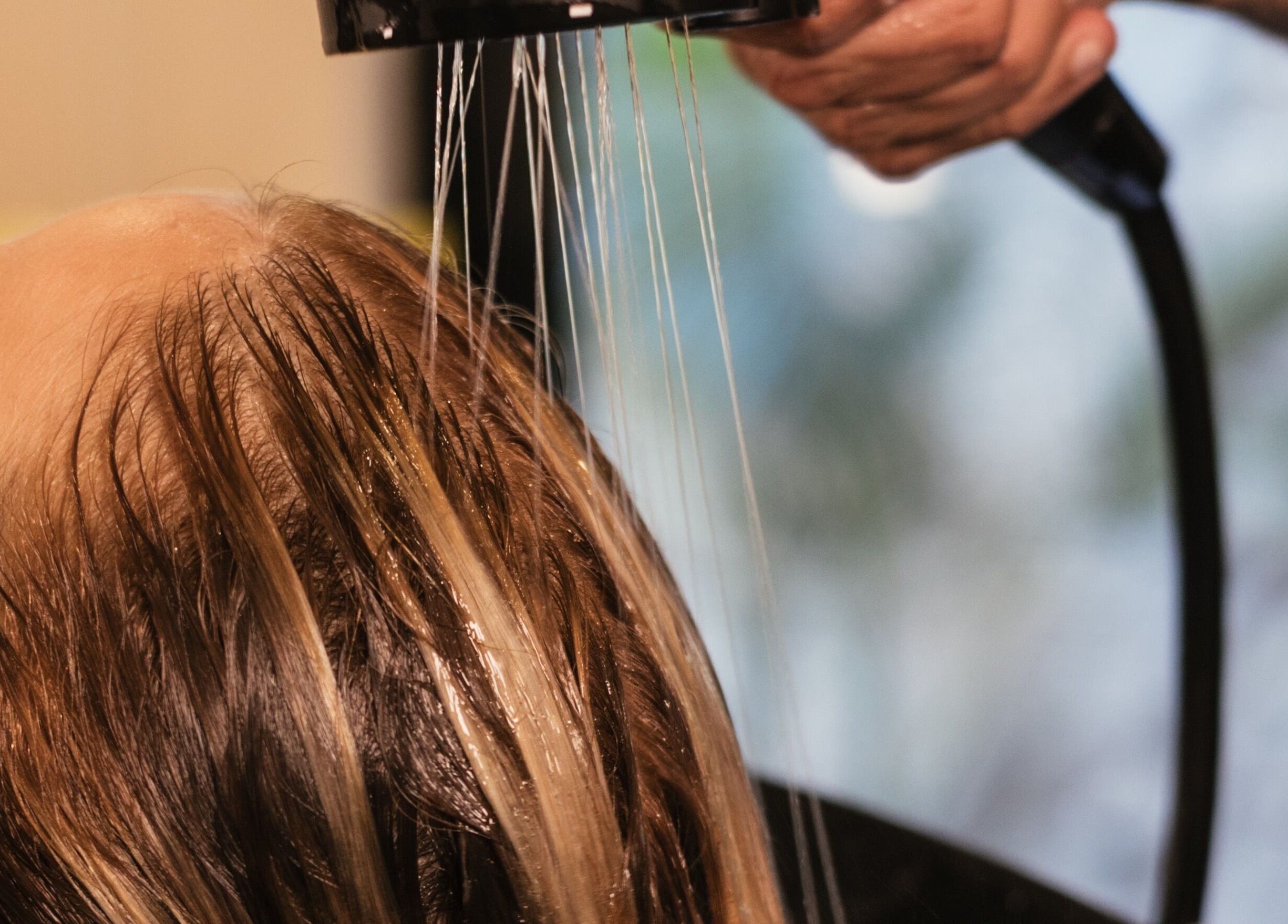 Hair being washed at nŌta studio, Tulum, Quintana Roo, MX.
