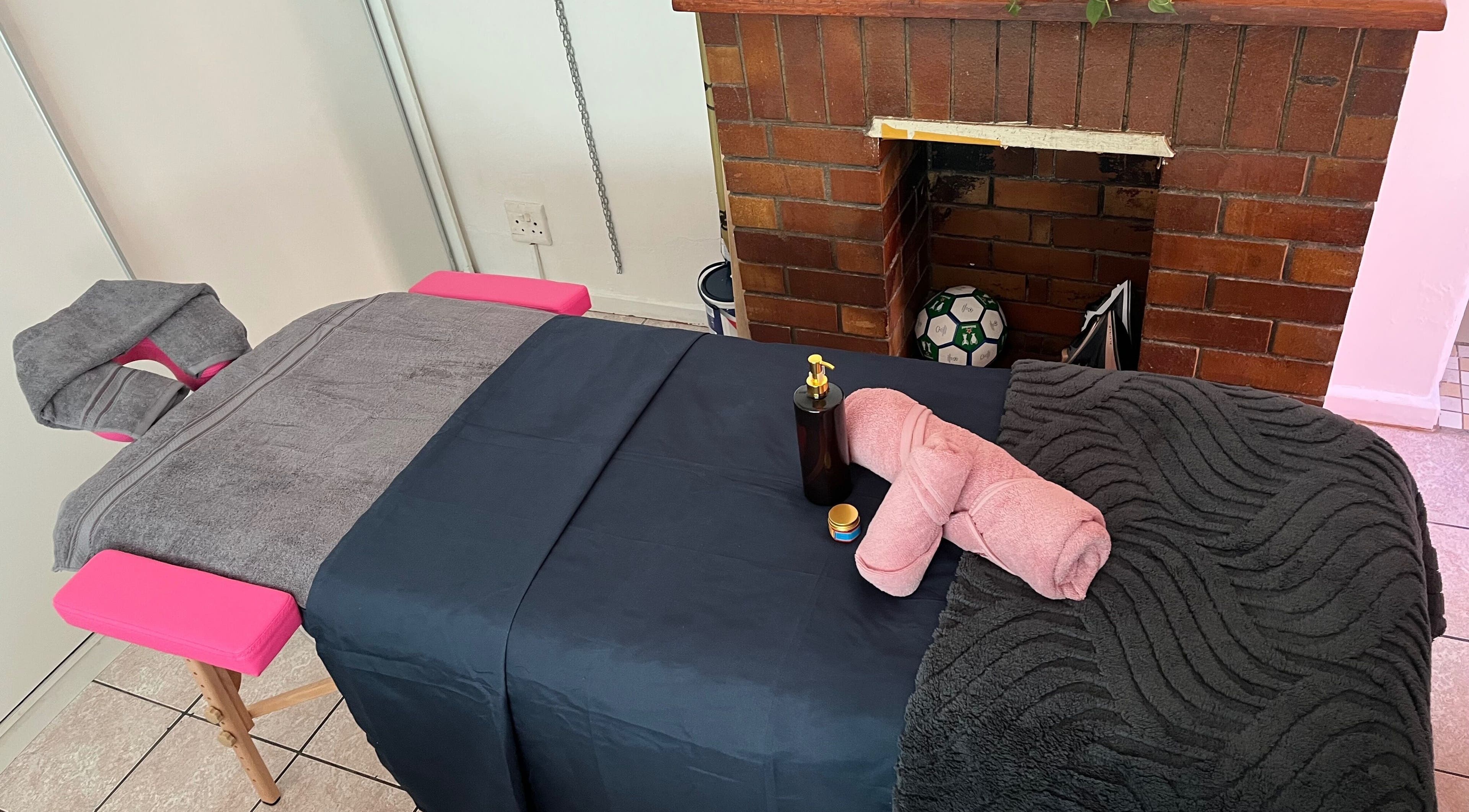 Tranquil massage setup at Relaxation Realm Mobile Massage, Cape Town, Western Cape, ZA.