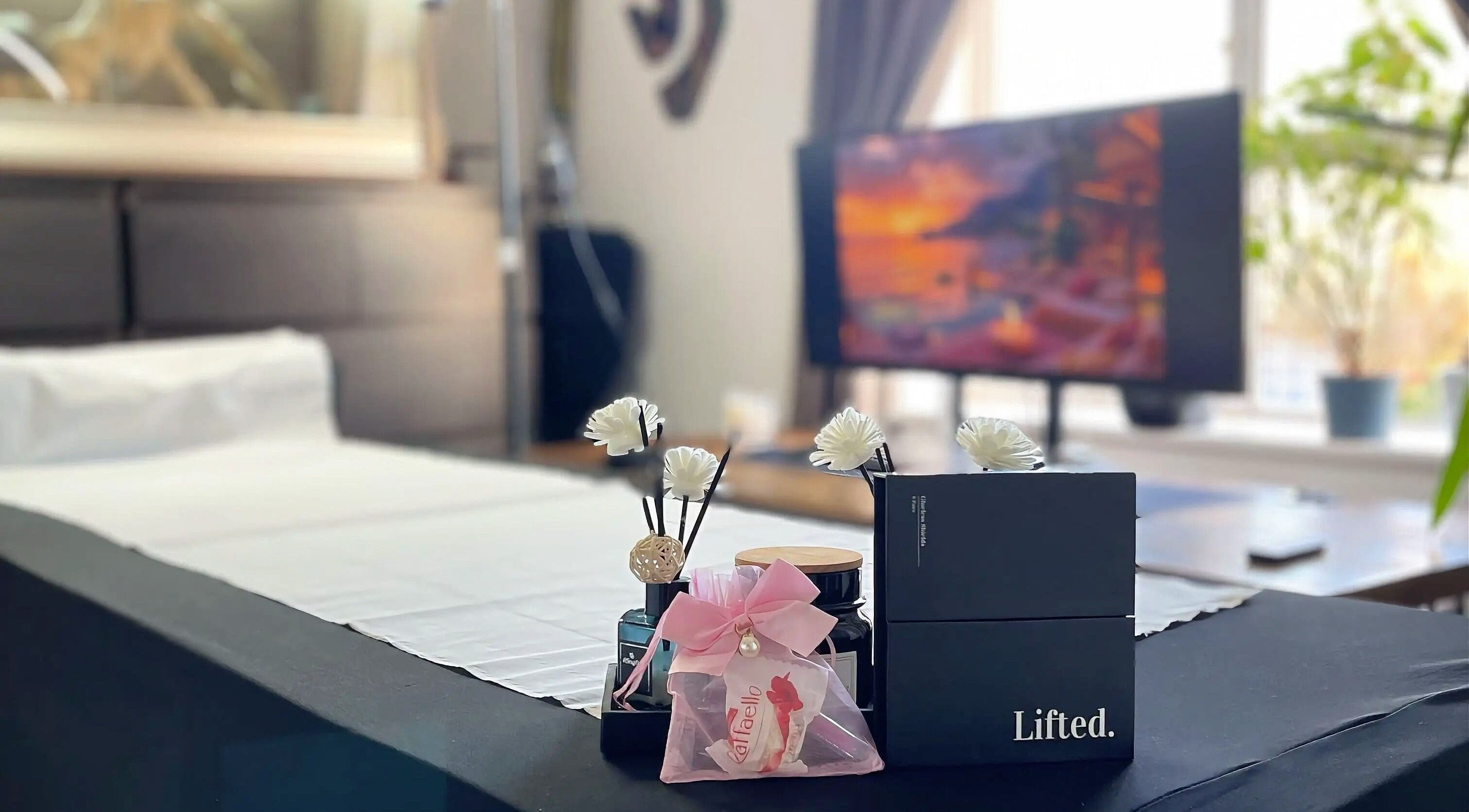 Relaxing spa setup at Lash Lift & Brows London, featuring elegant decor in London, England, GB.