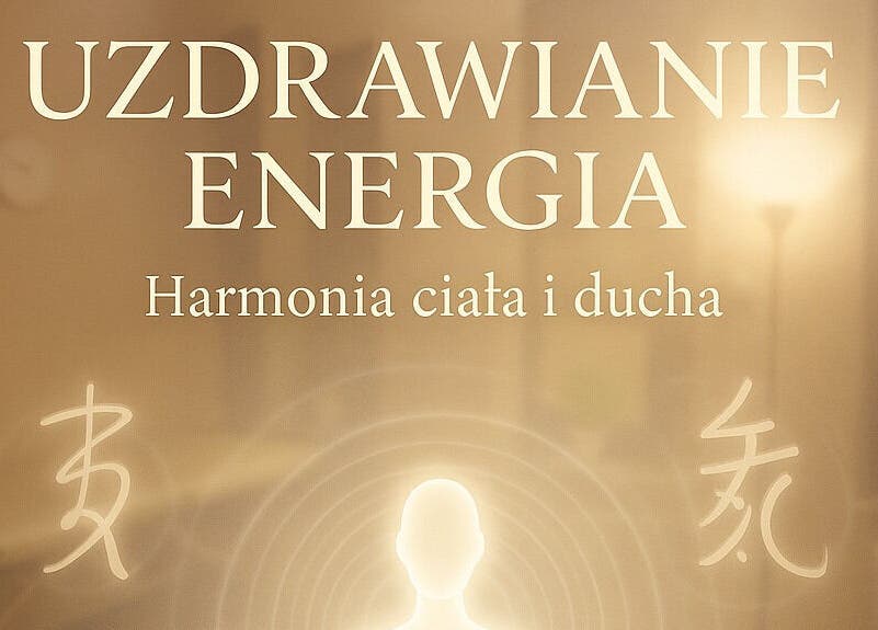 Grafika z napisem uzdrawianie energią w Gabinet pracy energetycznej, Mokronos Górny, Województwo Dolnośląskie, PL.