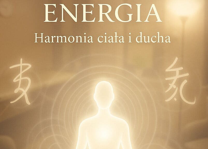 Plakat z sylwetką promującą Gabinet pracy energetycznej, Mokronos Górny, Województwo Dolnośląskie, PL.