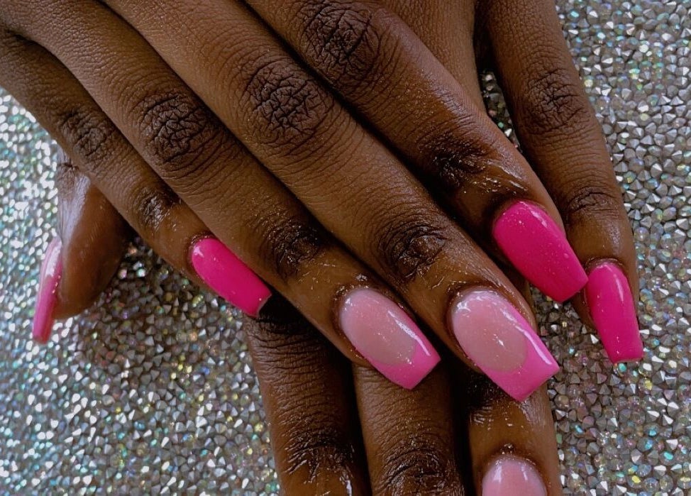 Stunning pink nails at Rebekah’s Creations, Georgetown East bank Demerar, Essequibo Islands-east Demerara, GY.