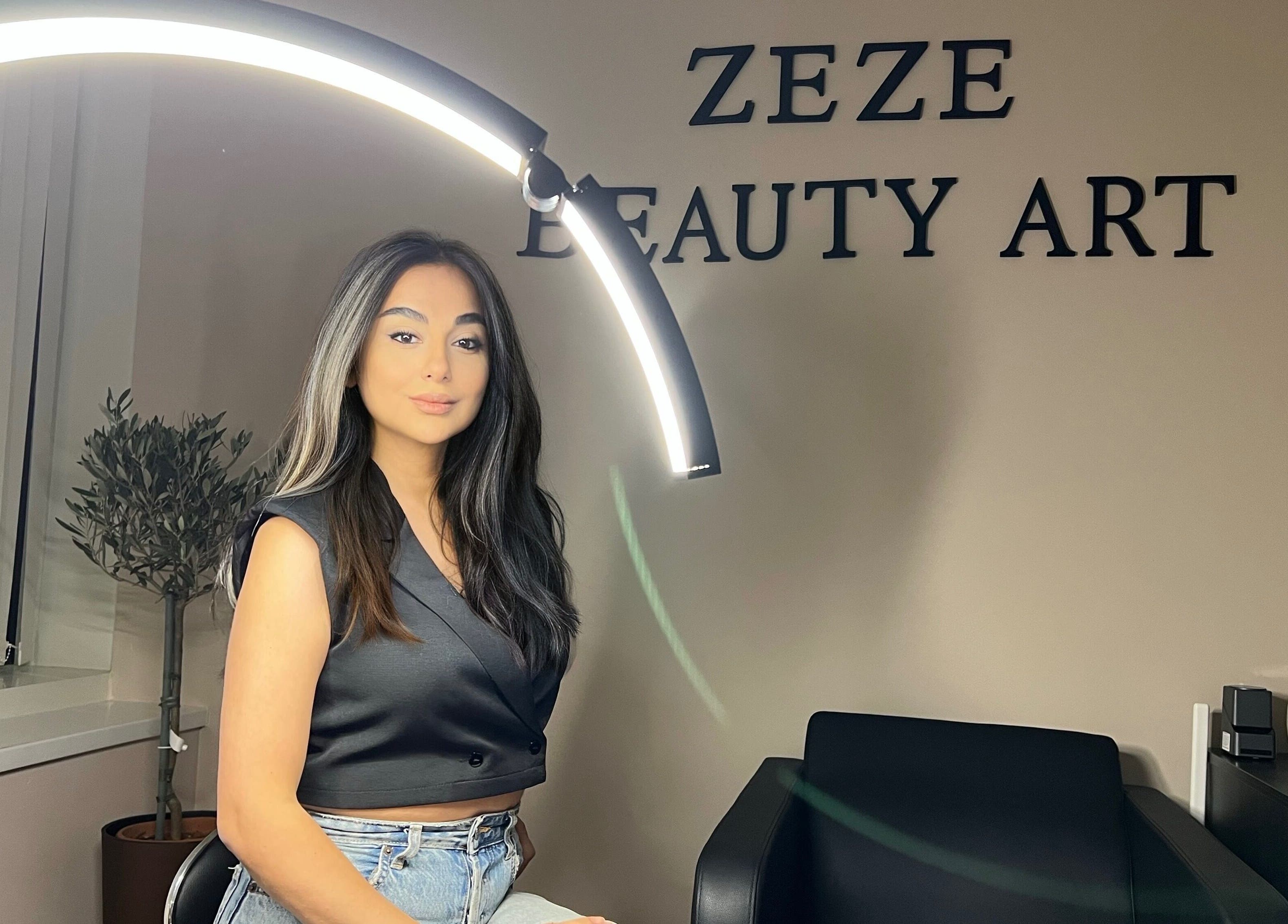 Professional setting at ZeZe Beauty Art, Birmingham, England, showcasing welcoming and stylish ambiance.