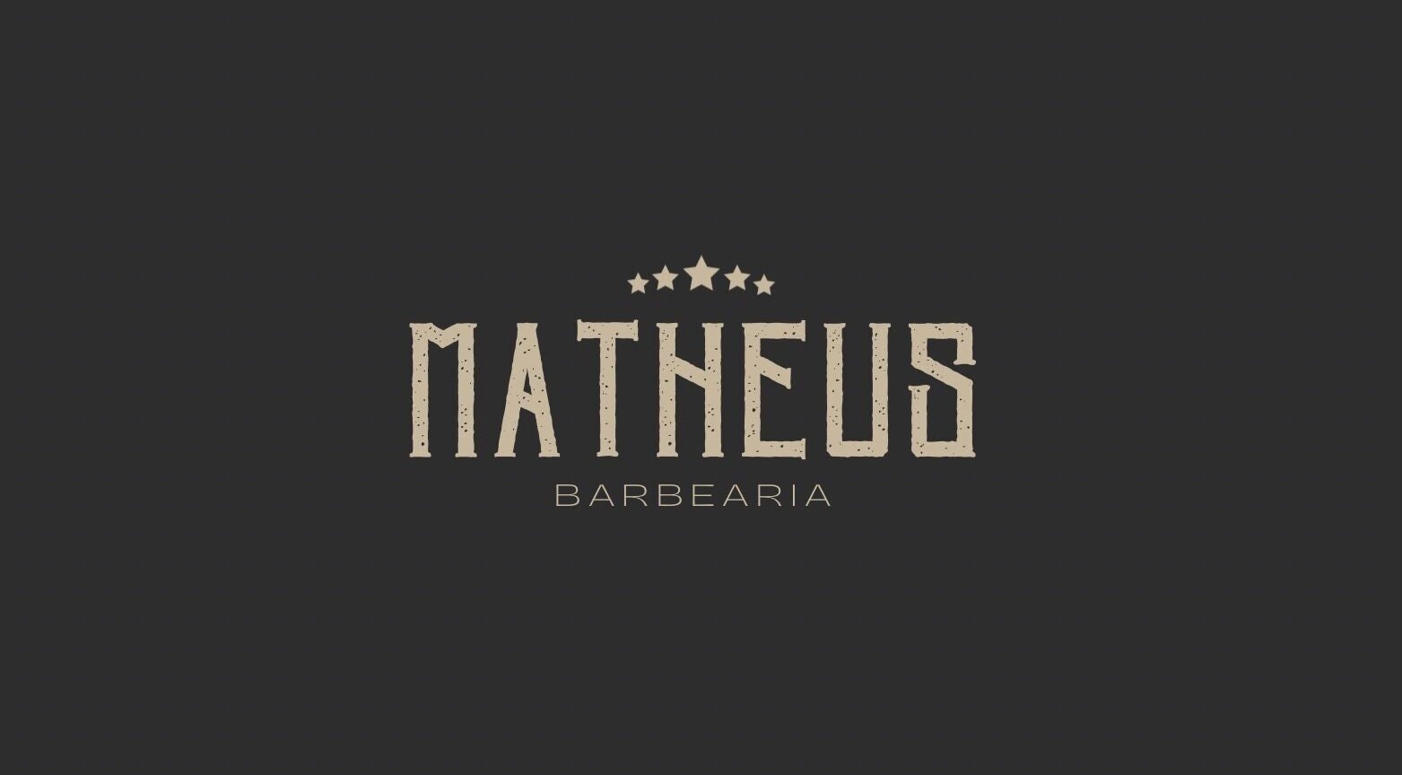 Logotipo da BARBEARIA MATHEUS destacando nome e estrelas em Ceará, Ceará, BR.
