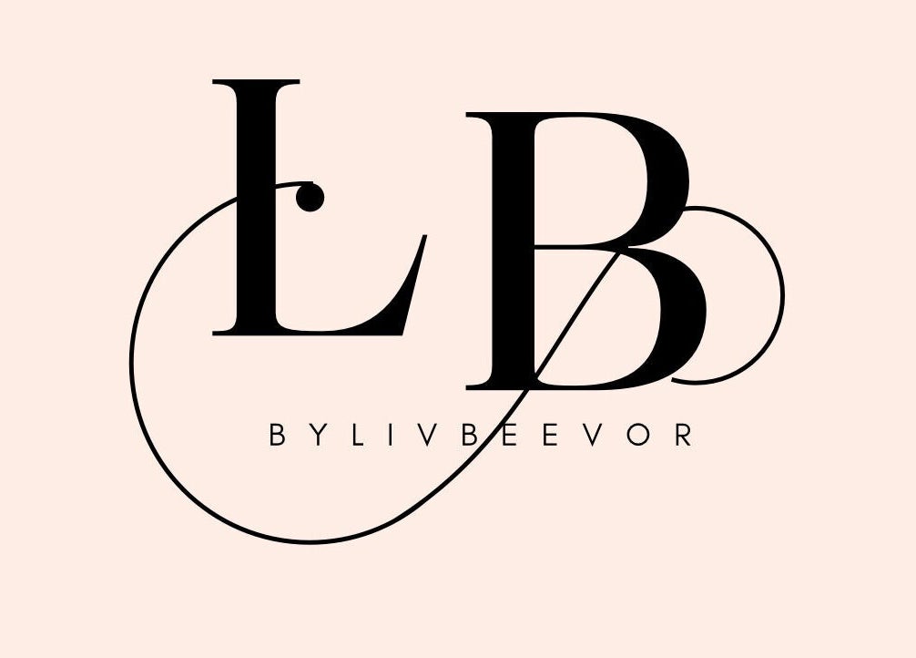 Bylivbeevor logo with stylized initials on a soft peach background, Hatfield, England, GB.