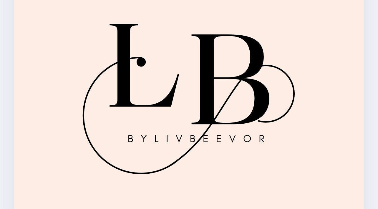 Bylivbeevor logo with stylized initials on a soft peach background, Hatfield, England, GB.