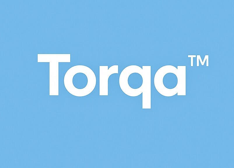 Torqa logo on blue background, representing beauty and wellness in Ballito, Kwazulu-Natal, ZA.