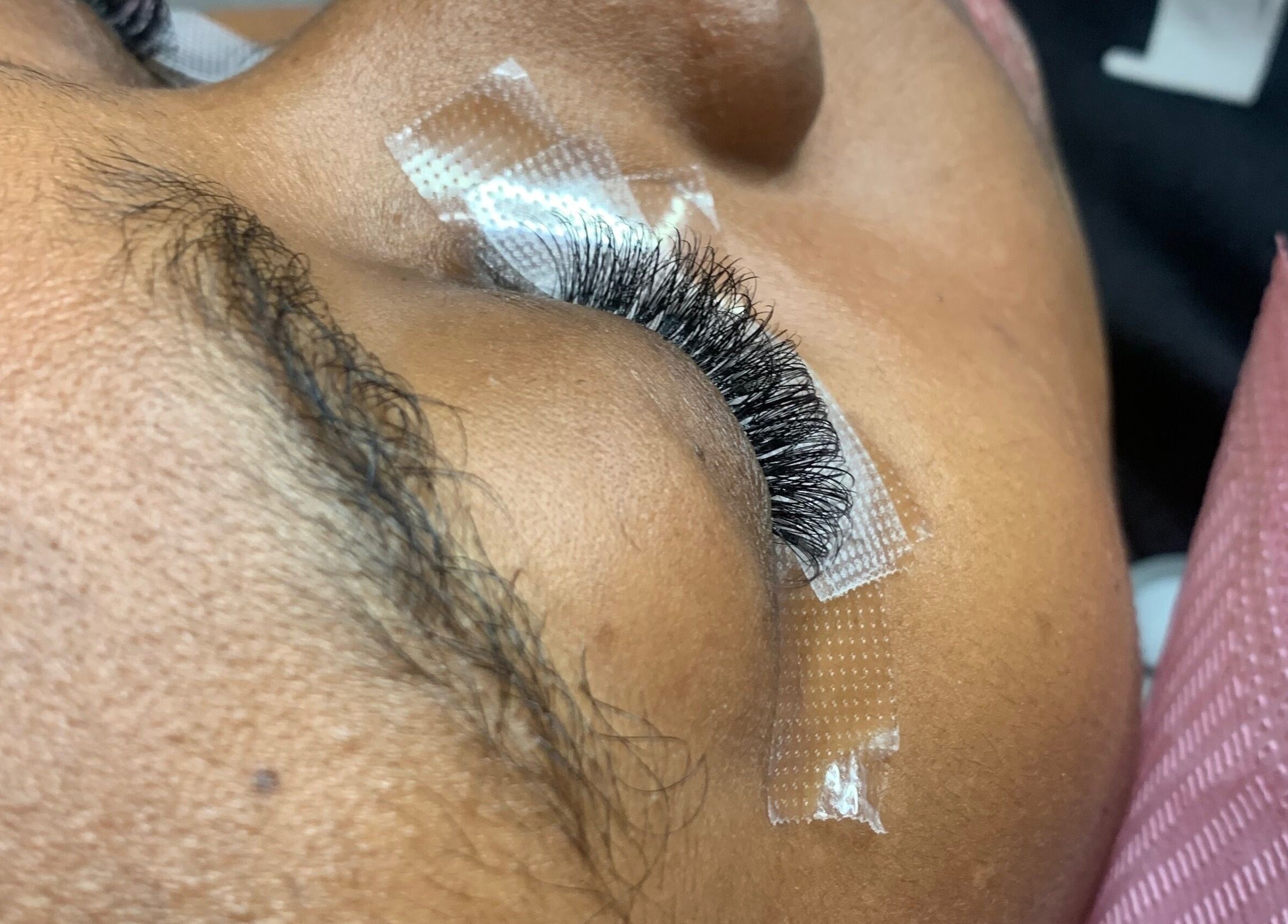 Close-up of eyelash extension at The Belle pub, Gwarinpa, Federal Capital Territory, NG.