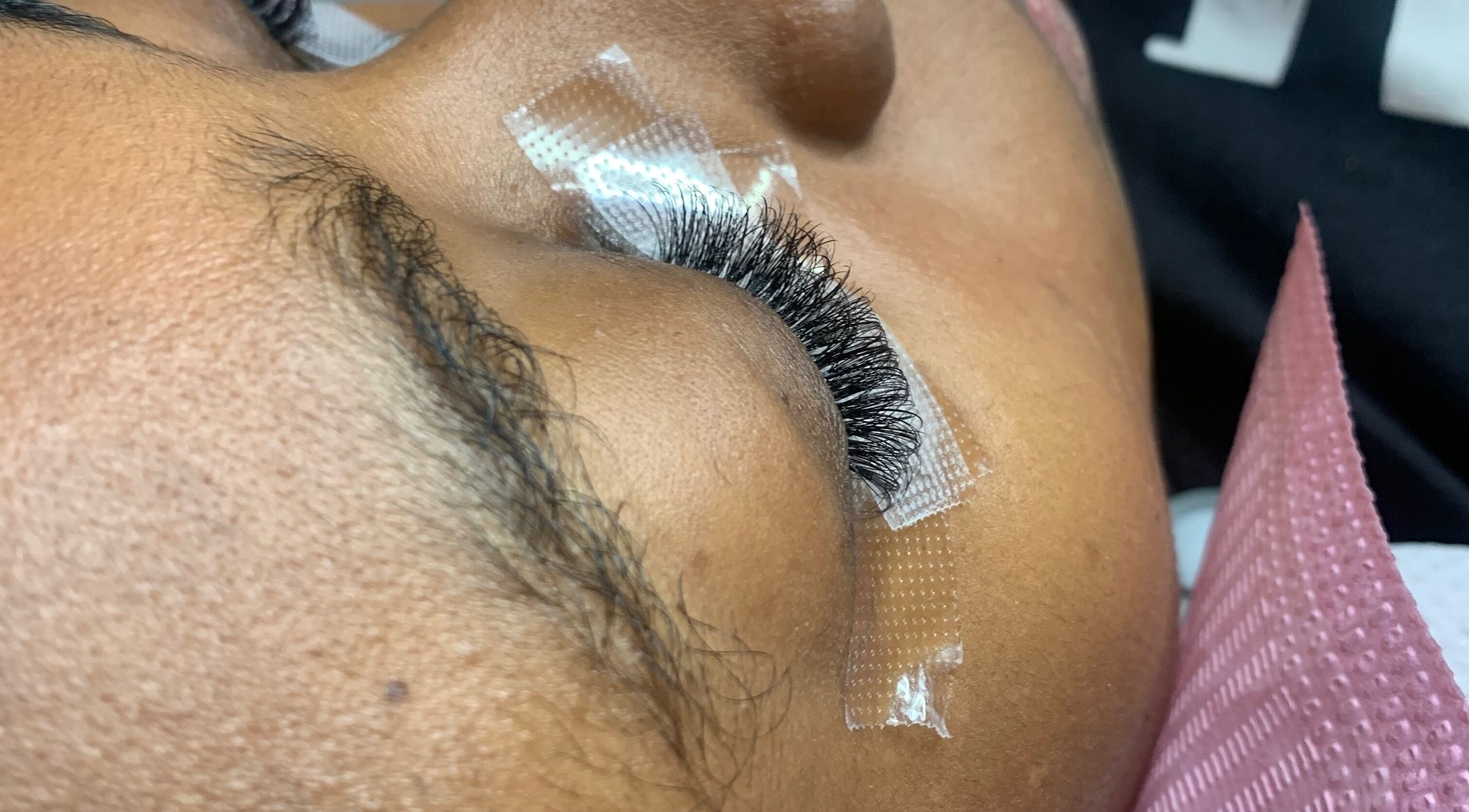 Close-up of eyelash extension at The Belle pub, Gwarinpa, Federal Capital Territory, NG.