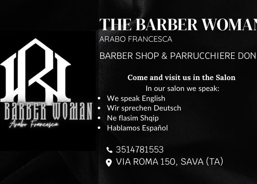 Logo di THE BARBER WOMAN, salone a Sava, Puglia, IT con servizi multilingue.