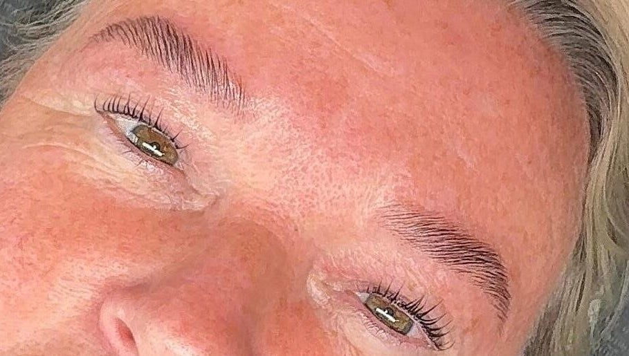 Perfectly groomed eyebrows at Doe of the Dales in Alfreton, England, GB.