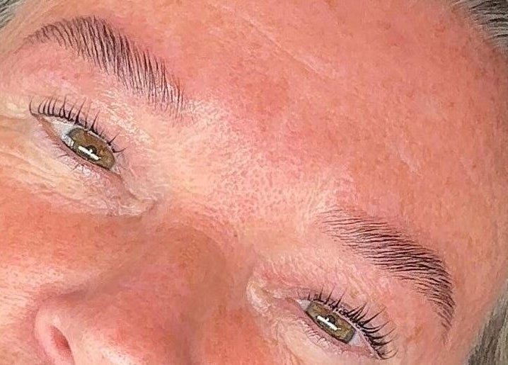 Perfectly groomed eyebrows at Doe of the Dales in Alfreton, England, GB.