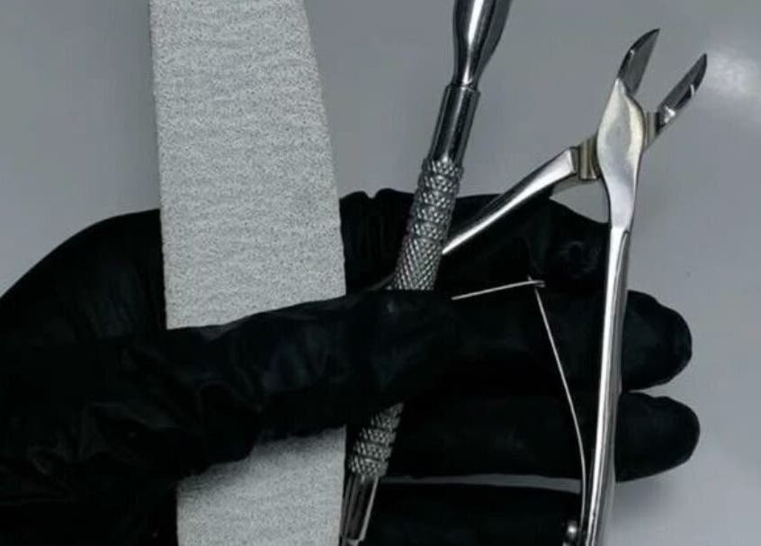 Professional nail tools at Nailedbylaurinda, Birmingham, England, GB, showcasing expert manicure essentials.