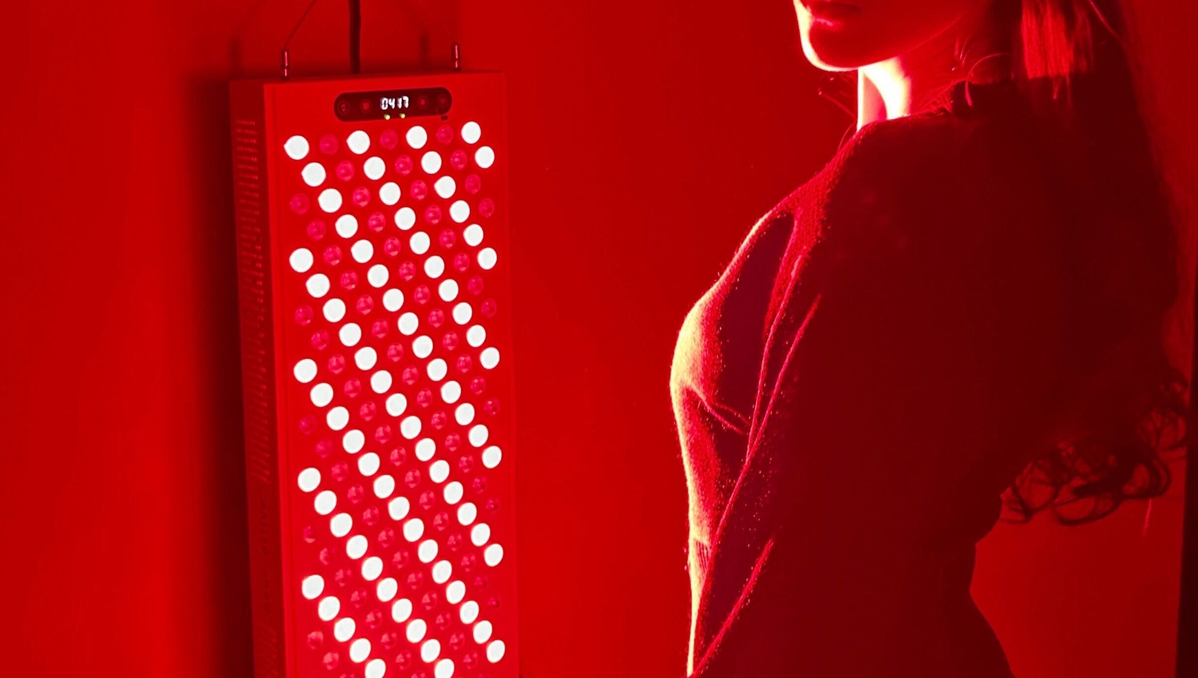 Red light therapy at GlowHaus, Umhlanga, Kwazulu-natal, ZA, showcasing a rejuvenating wellness session.