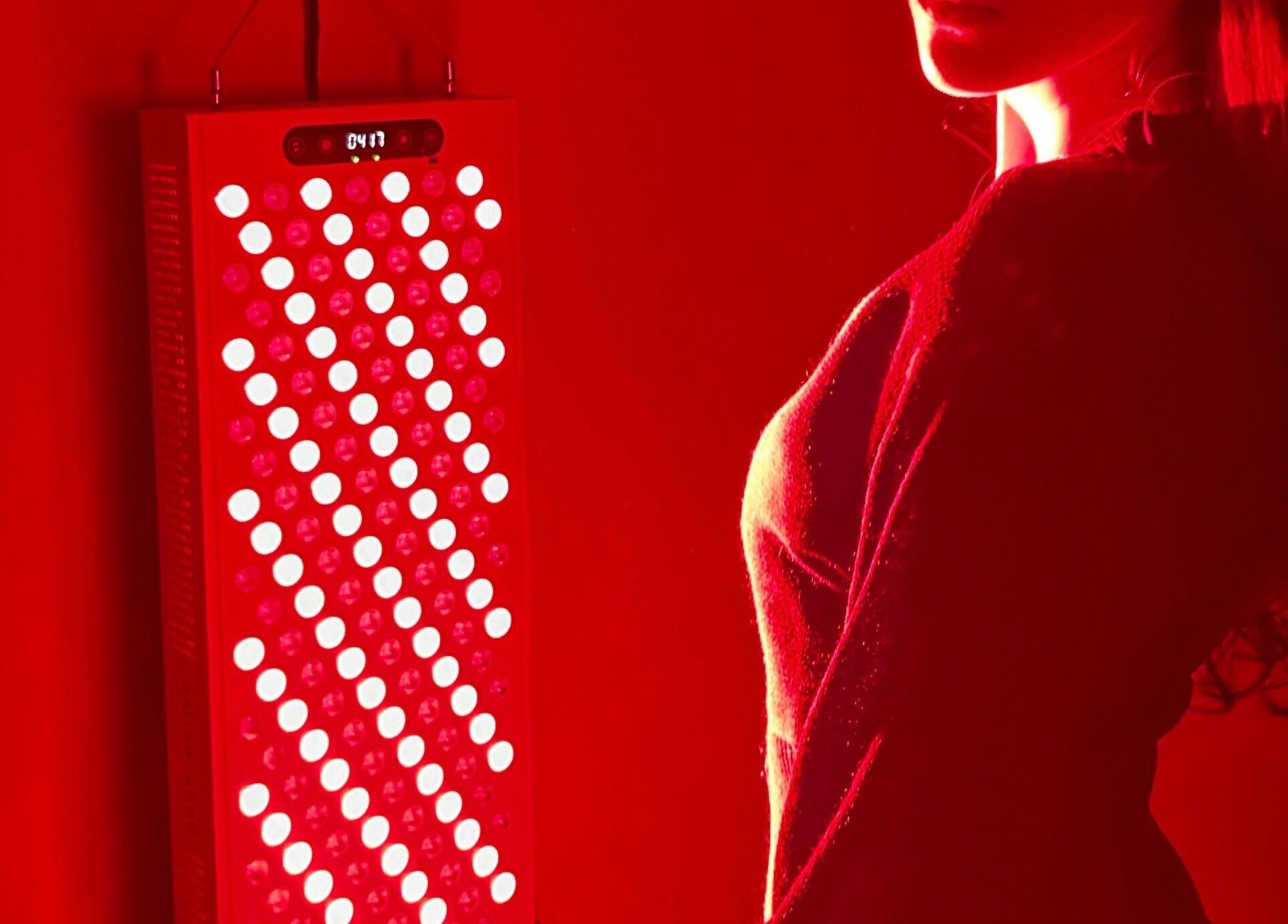 Red light therapy at GlowHaus, Umhlanga, Kwazulu-natal, ZA, showcasing a rejuvenating wellness session.