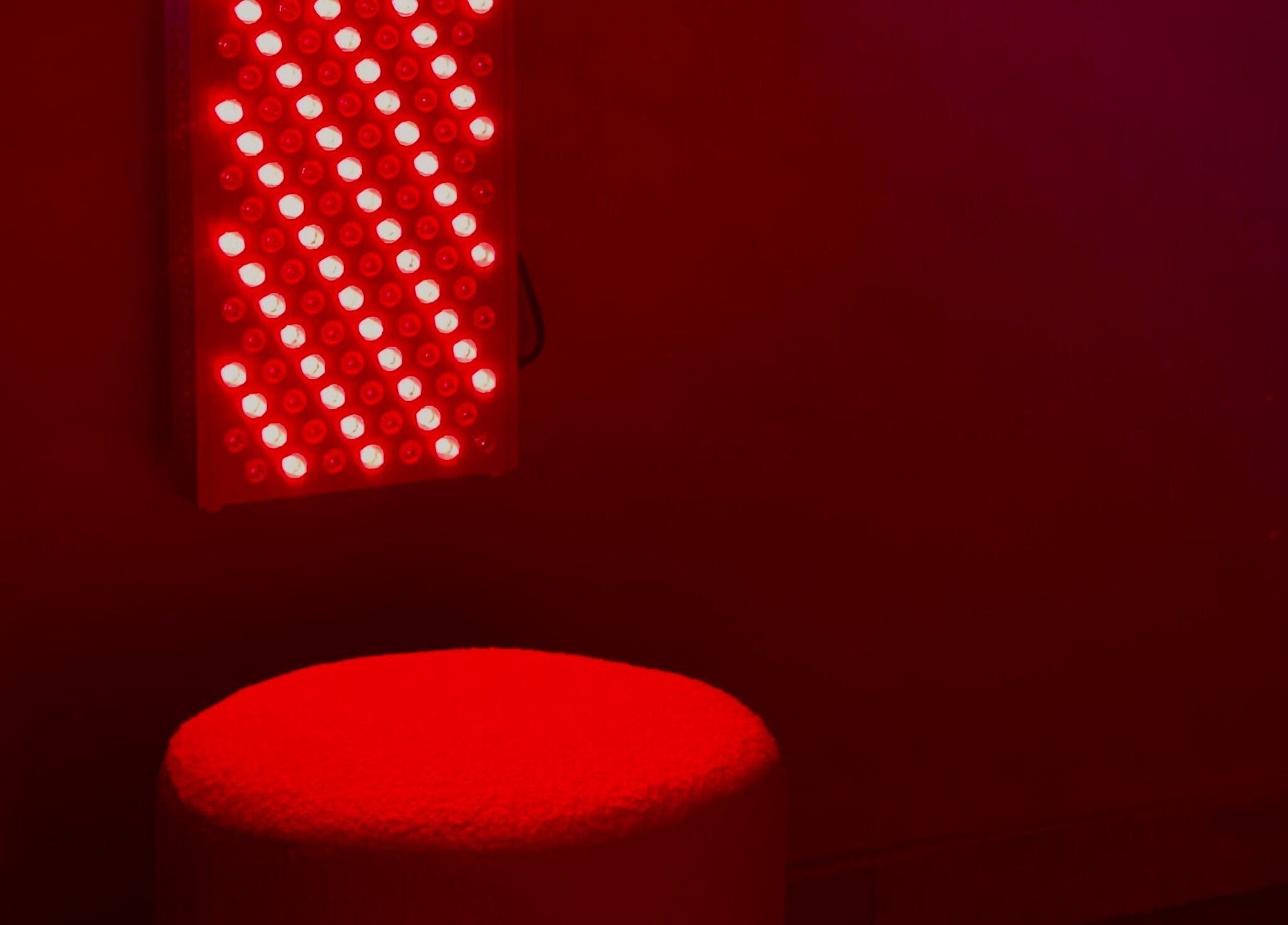 Red light therapy room at GlowHaus, Umhlanga, Kwazulu-natal, ZA provides a soothing wellness experience.