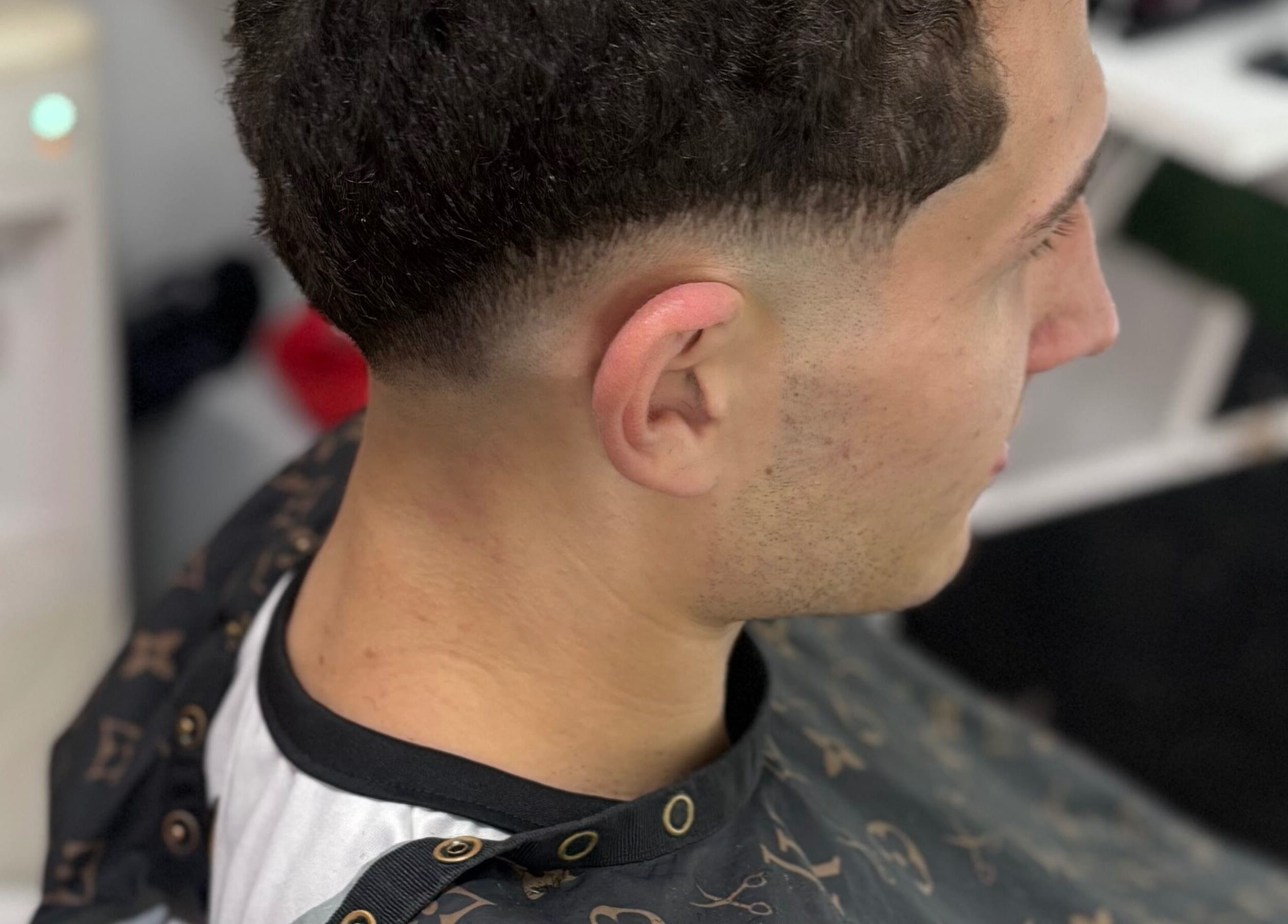 Close-up of a fresh fade haircut at El Fortín Barber, Villa José León Suárez, Provincia De Buenos Aires, AR.