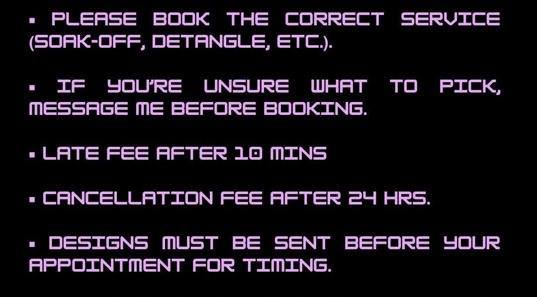 Service booking guidelines at prettyby.default in Tunapuna/piarco Regional Corporation, TT.