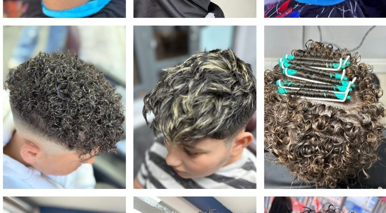 Trendy curly hairstyles for men at HE & SHE unisex salon, Bournemouth, England, GB. Perfect styling examples.