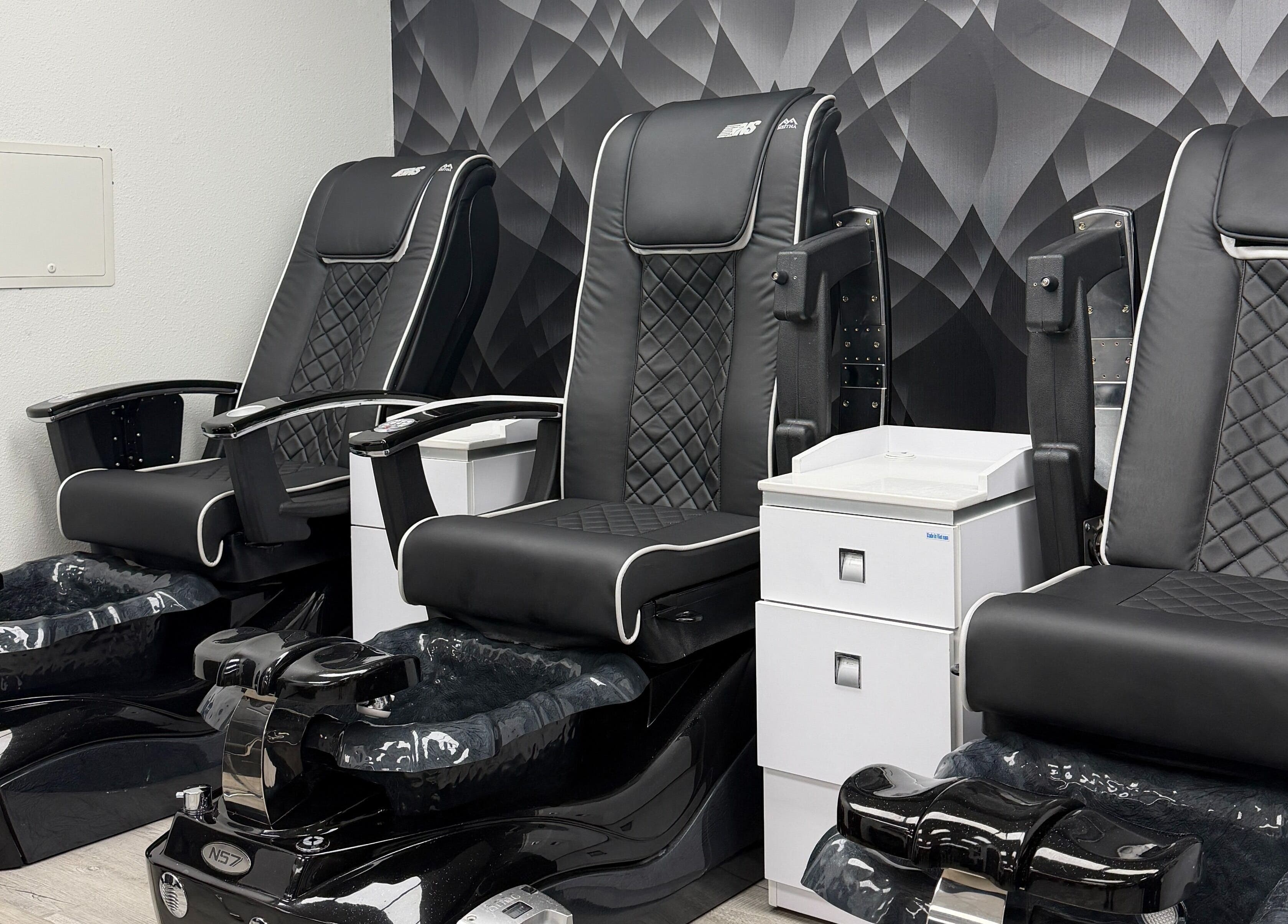 Elegant pedicure stations at Euphoria Salon in Mcallen, Texas, US offering comfort and style.