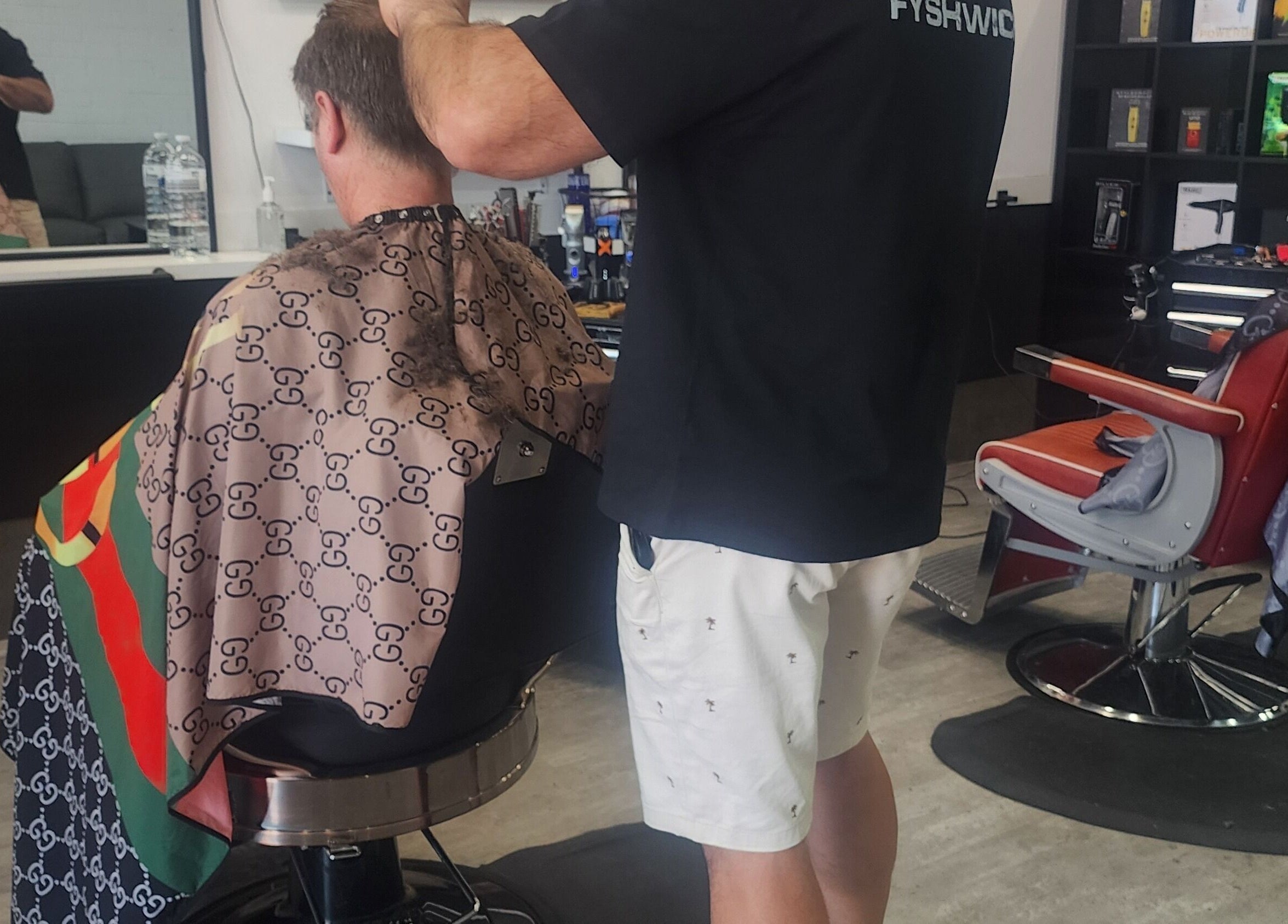Haircut in progress at The Elite Barbershop, Fyshwick, Australian Capital Territory, AU.