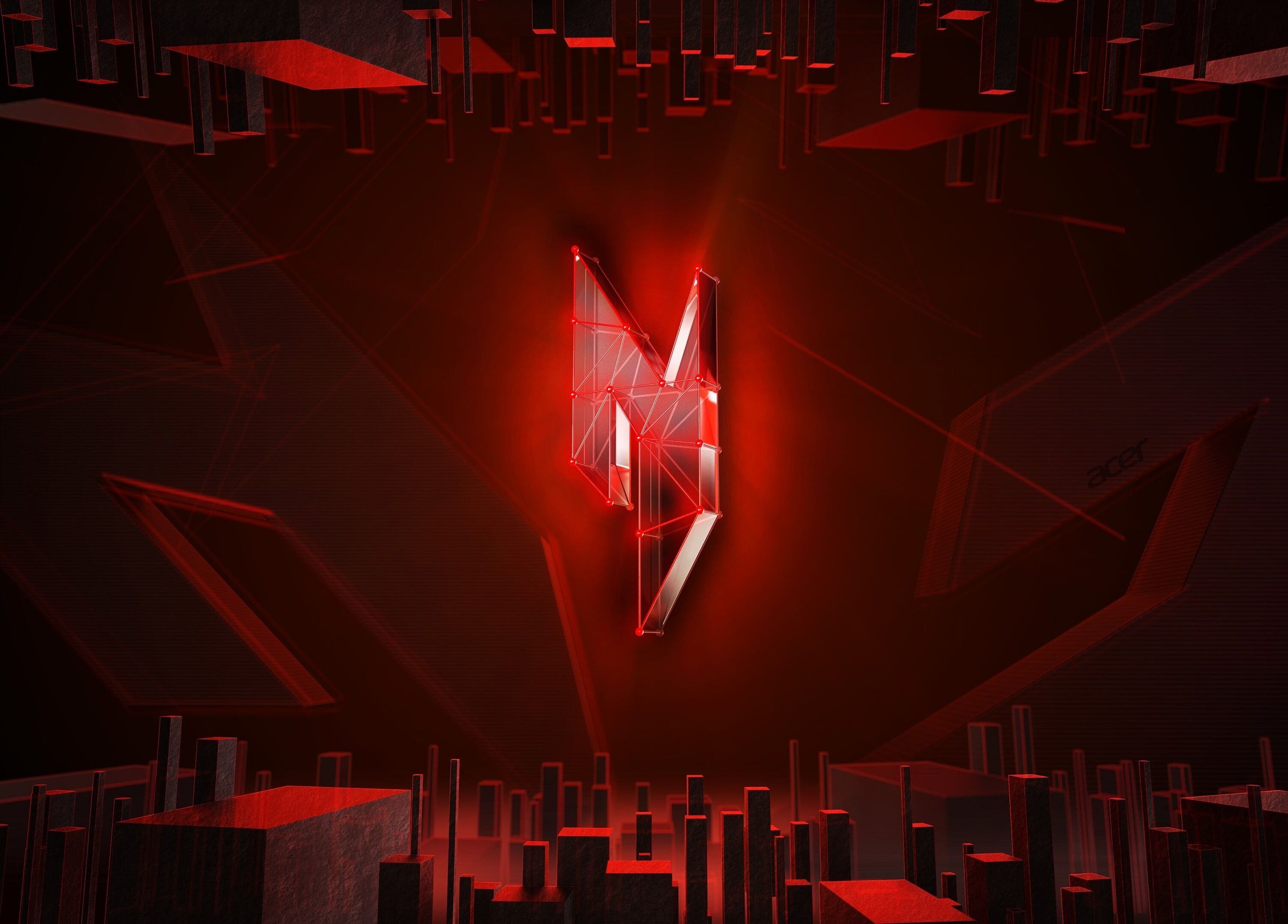 Abstract red geometric design at Pelos Locos, Monterrey, Nuevo León, MX.