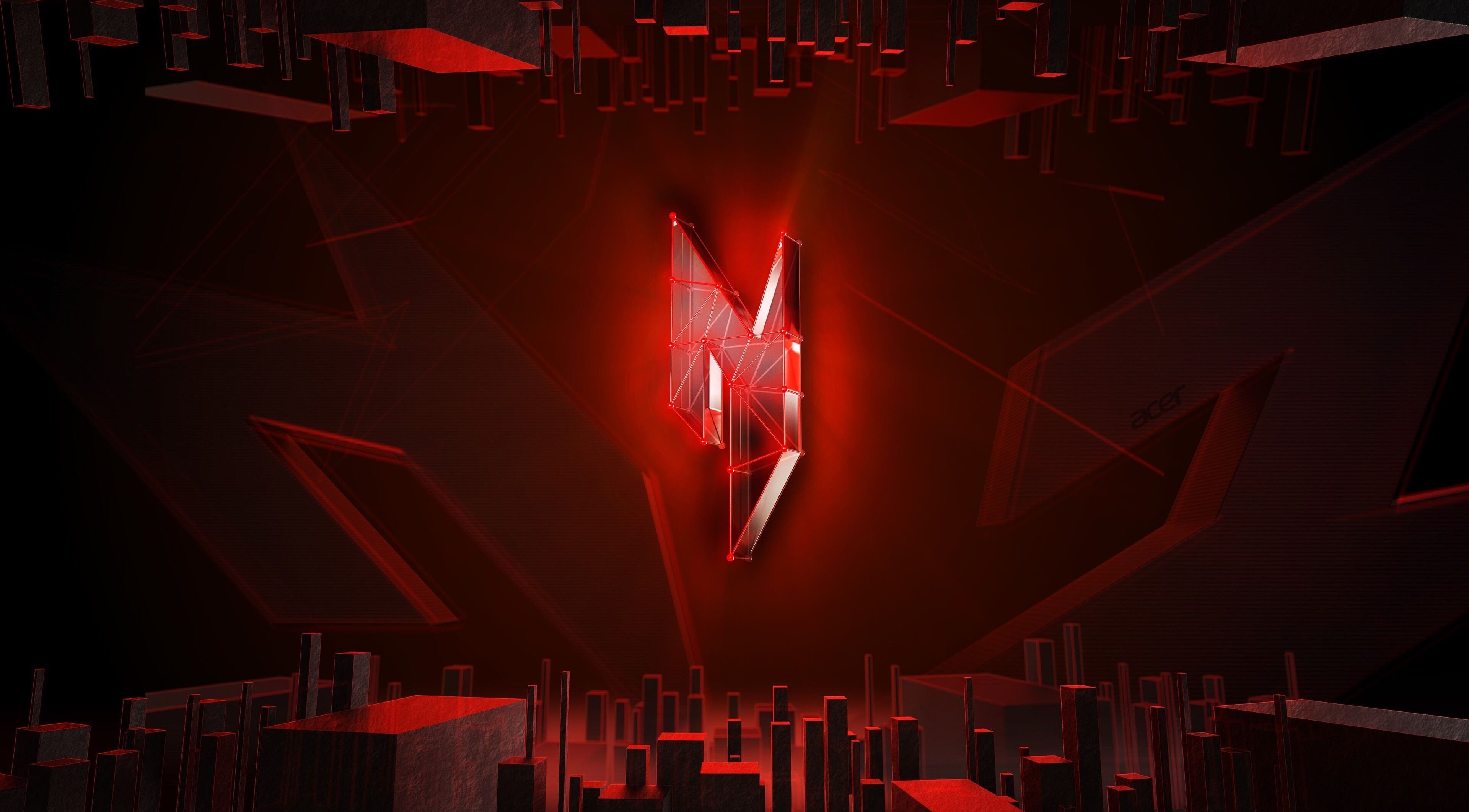 Abstract red geometric design at Pelos Locos, Monterrey, Nuevo León, MX.