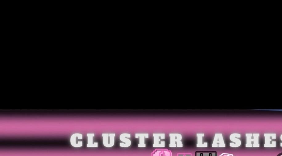 Cluster Lashes signage at Kreole Luxe Beauty Studio, Houston, Texas, US.