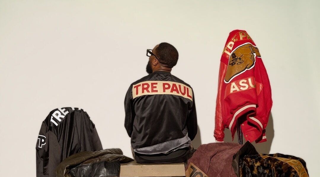 TRE PAUL branded jackets in a chic setup at TRE PAUL venue, Toronto, Ontario, CA.